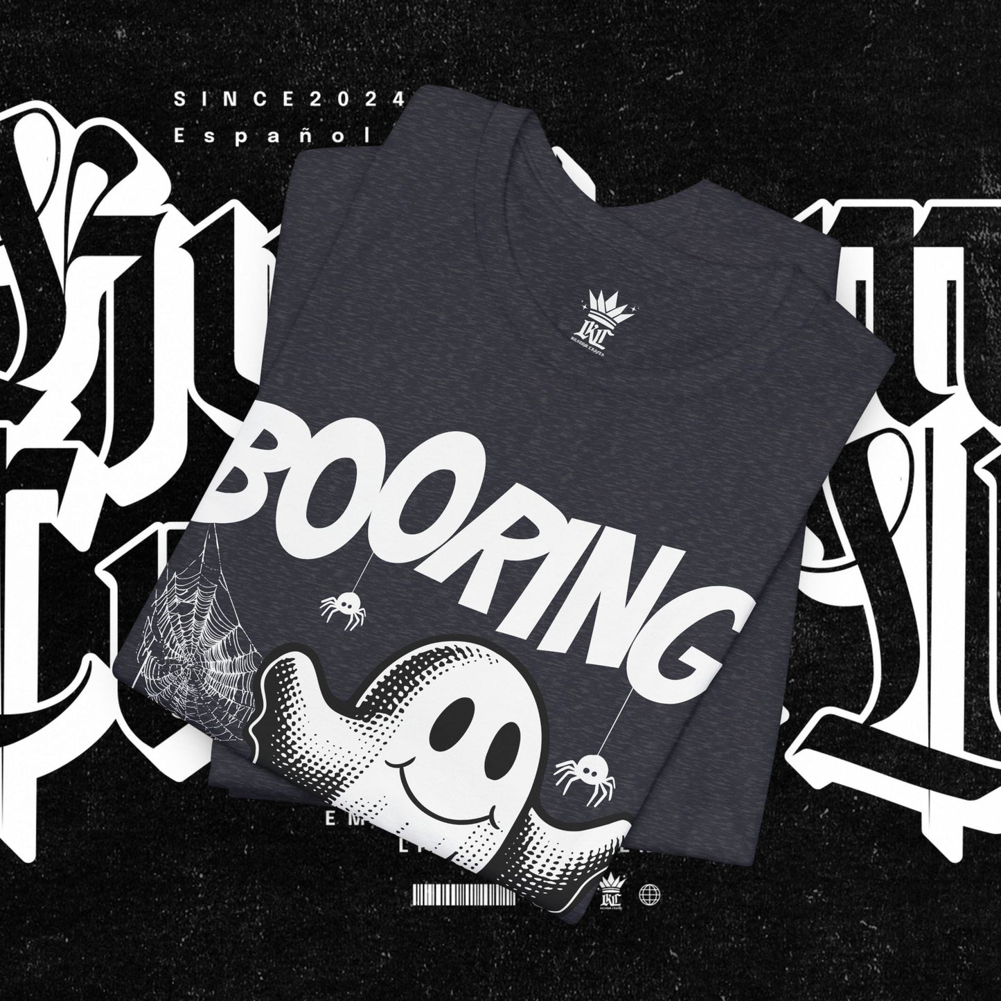Ghostly Boo-Ring Fun Tee - Spooky Vibes, Perfect for Halloween, Casual Wear, Gift for Ghost Lovers, Graphic Tee, Trendy Outfit