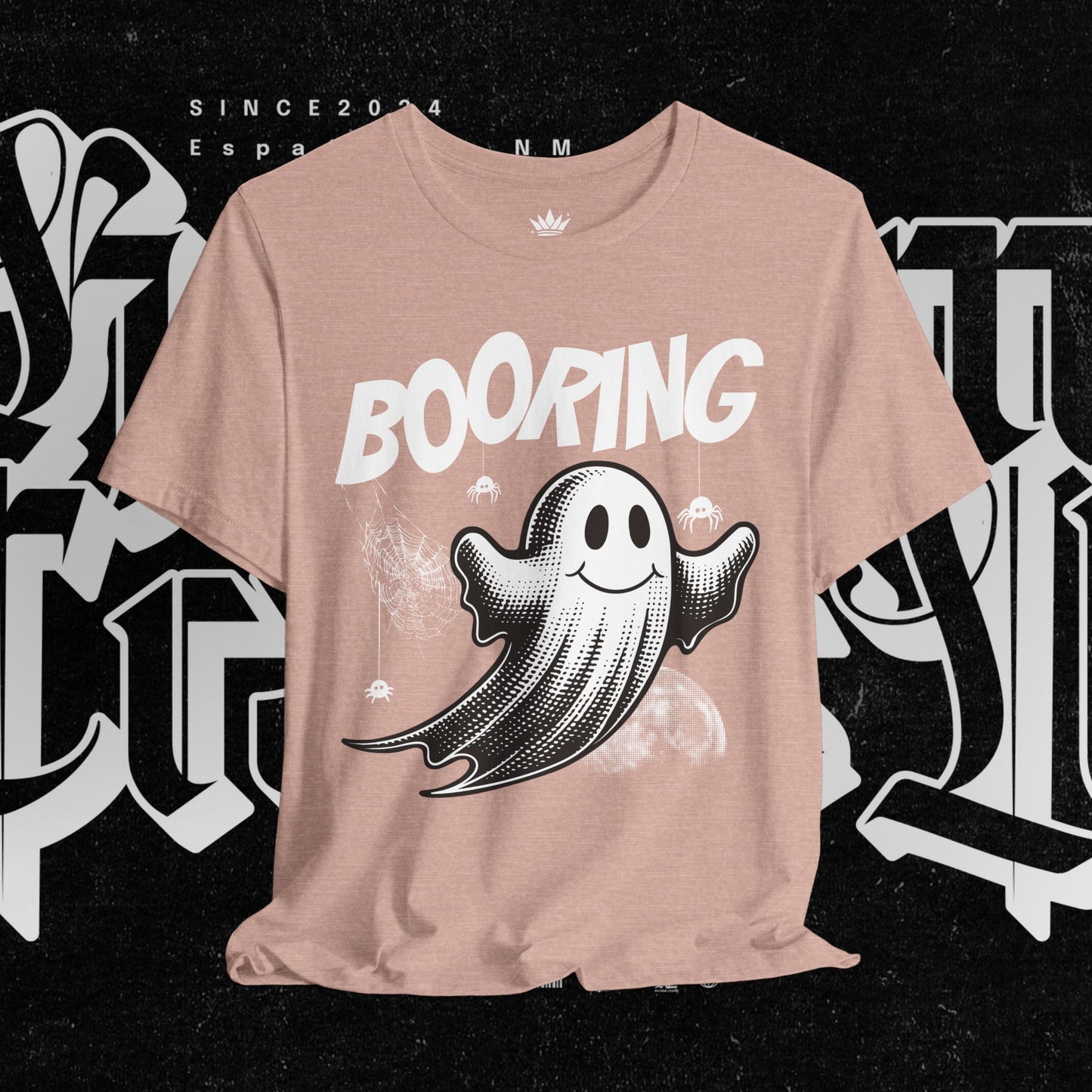 Ghostly Boo-Ring Fun Tee - Spooky Vibes, Perfect for Halloween, Casual Wear, Gift for Ghost Lovers, Graphic Tee, Trendy Outfit