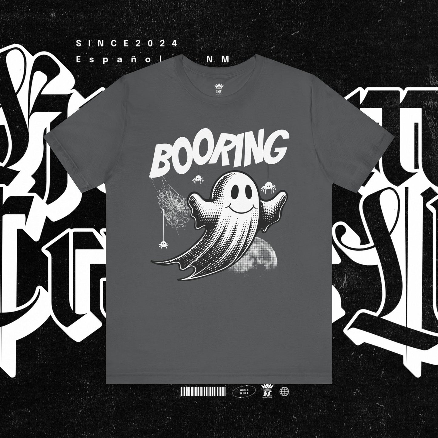 Ghostly Boo-Ring Fun Tee - Spooky Vibes, Perfect for Halloween, Casual Wear, Gift for Ghost Lovers, Graphic Tee, Trendy Outfit