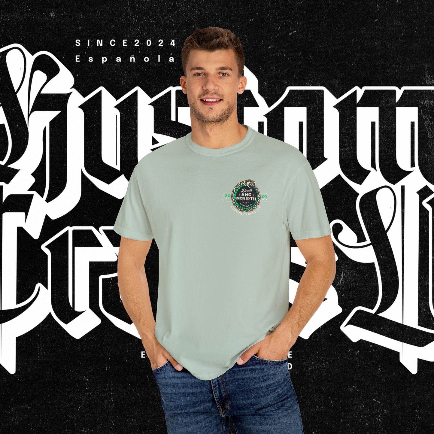 Death and Rebirth Snake Graphic Tee, Death Rebirth Unisex T-shirt, Streetwear Alternative Fashion, Serpent Design Shirt, Edgy Clothing