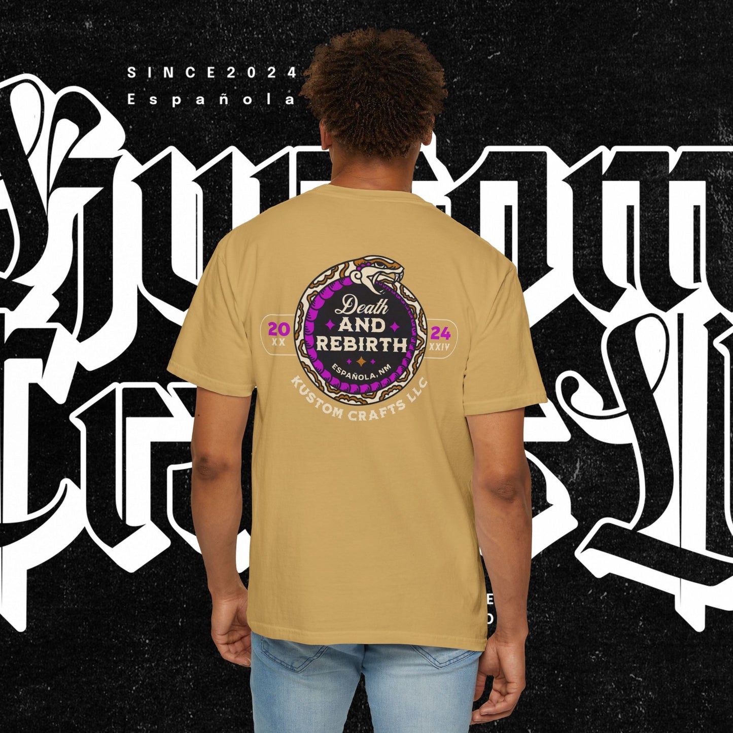 Death and Rebirth Bright Purple/Pink Snake Graphic Tee, Death Rebirth Unisex T-shirt, Streetwear Alternative Fashion, Serpent Design Shirt, Edgy Clothing