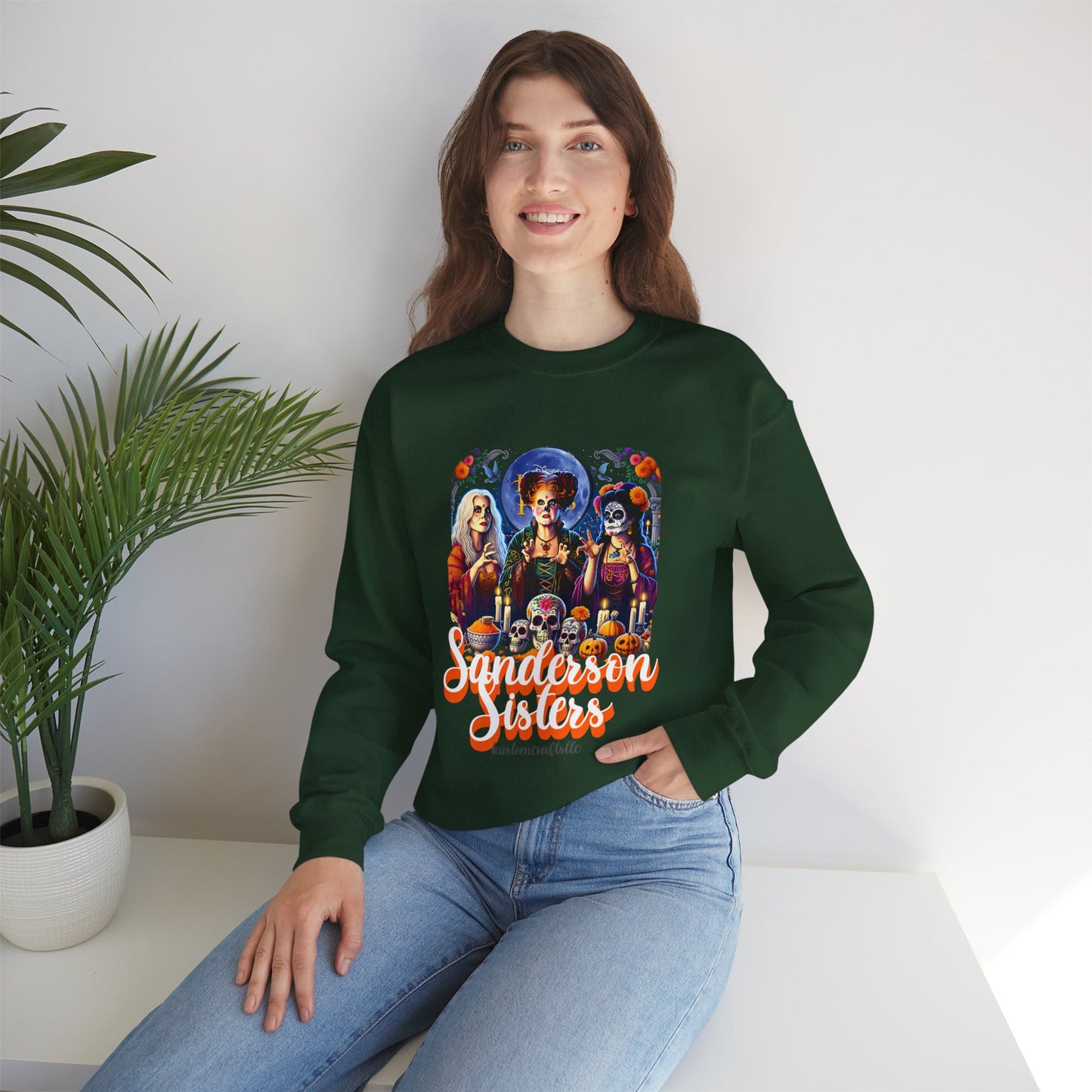 Sanderson Sisters Crewneck Sweatshirt, Halloween Sweatshirt, Casual Fall Fashion, Unisex Sweater, Art Print Sweatshirt
