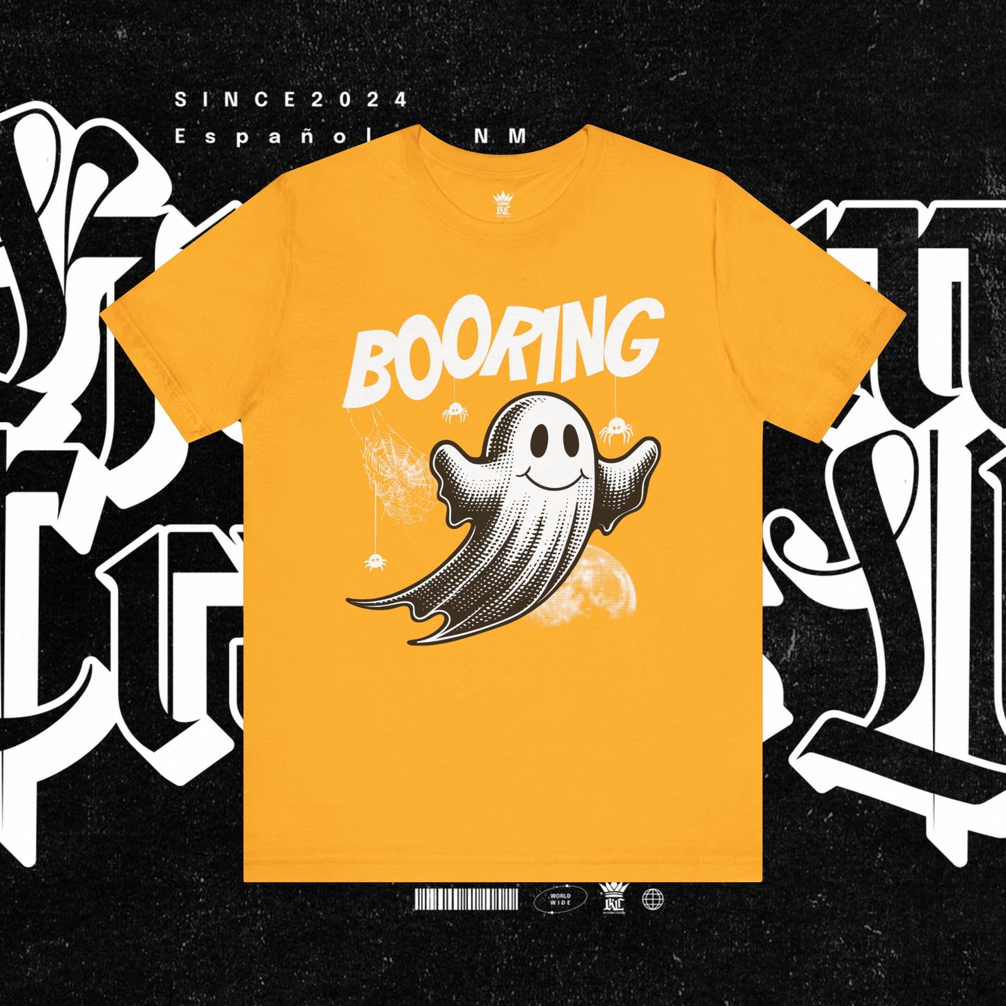 Ghostly Boo-Ring Fun Tee - Spooky Vibes, Perfect for Halloween, Casual Wear, Gift for Ghost Lovers, Graphic Tee, Trendy Outfit