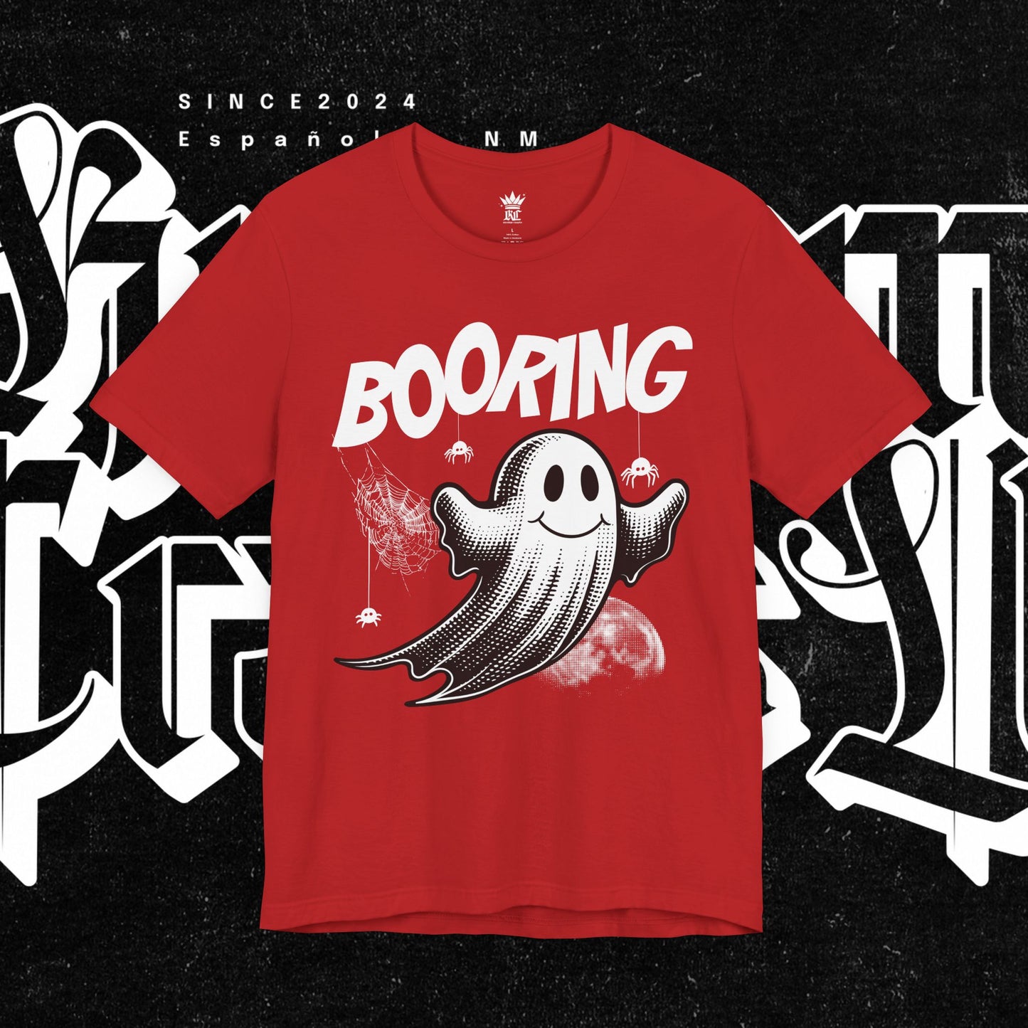 Ghostly Boo-Ring Fun Tee - Spooky Vibes, Perfect for Halloween, Casual Wear, Gift for Ghost Lovers, Graphic Tee, Trendy Outfit