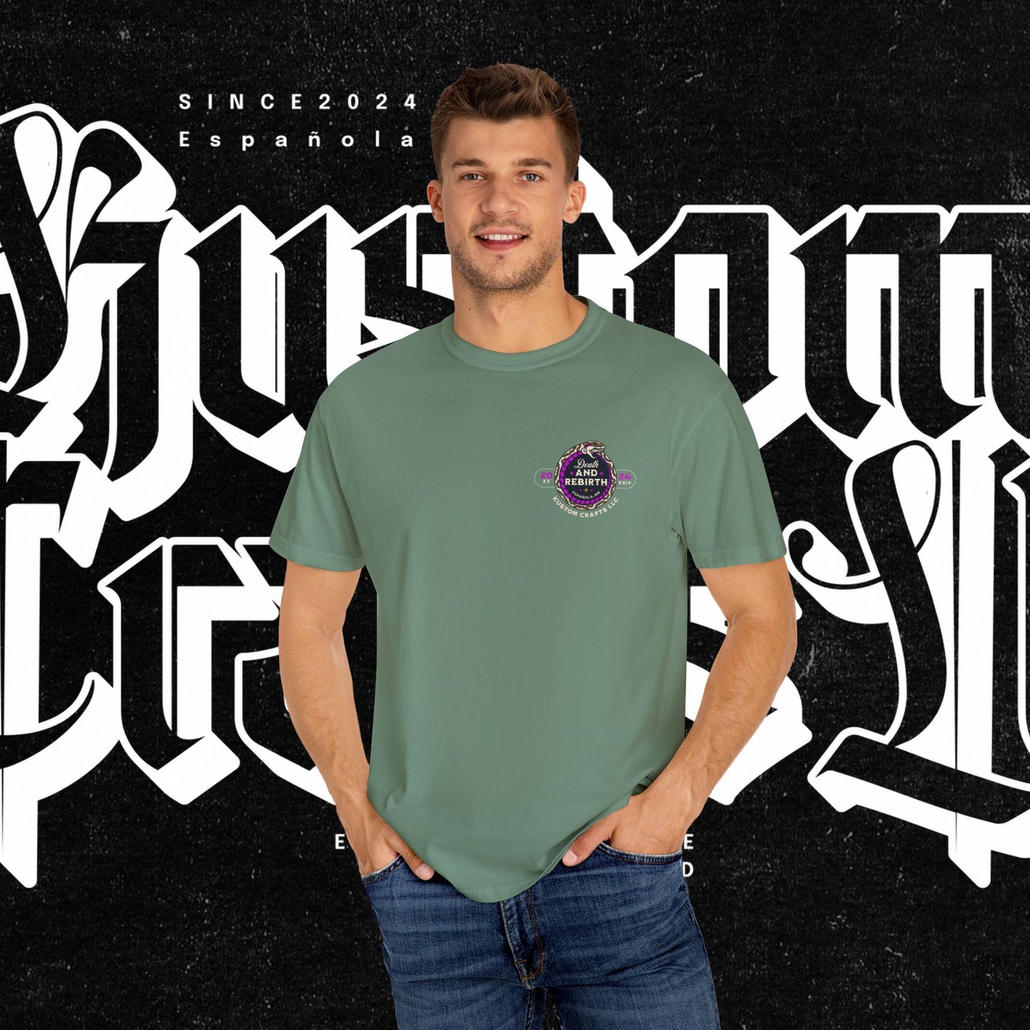 Death and Rebirth Bright Purple/Pink Snake Graphic Tee, Death Rebirth Unisex T-shirt, Streetwear Alternative Fashion, Serpent Design Shirt, Edgy Clothing