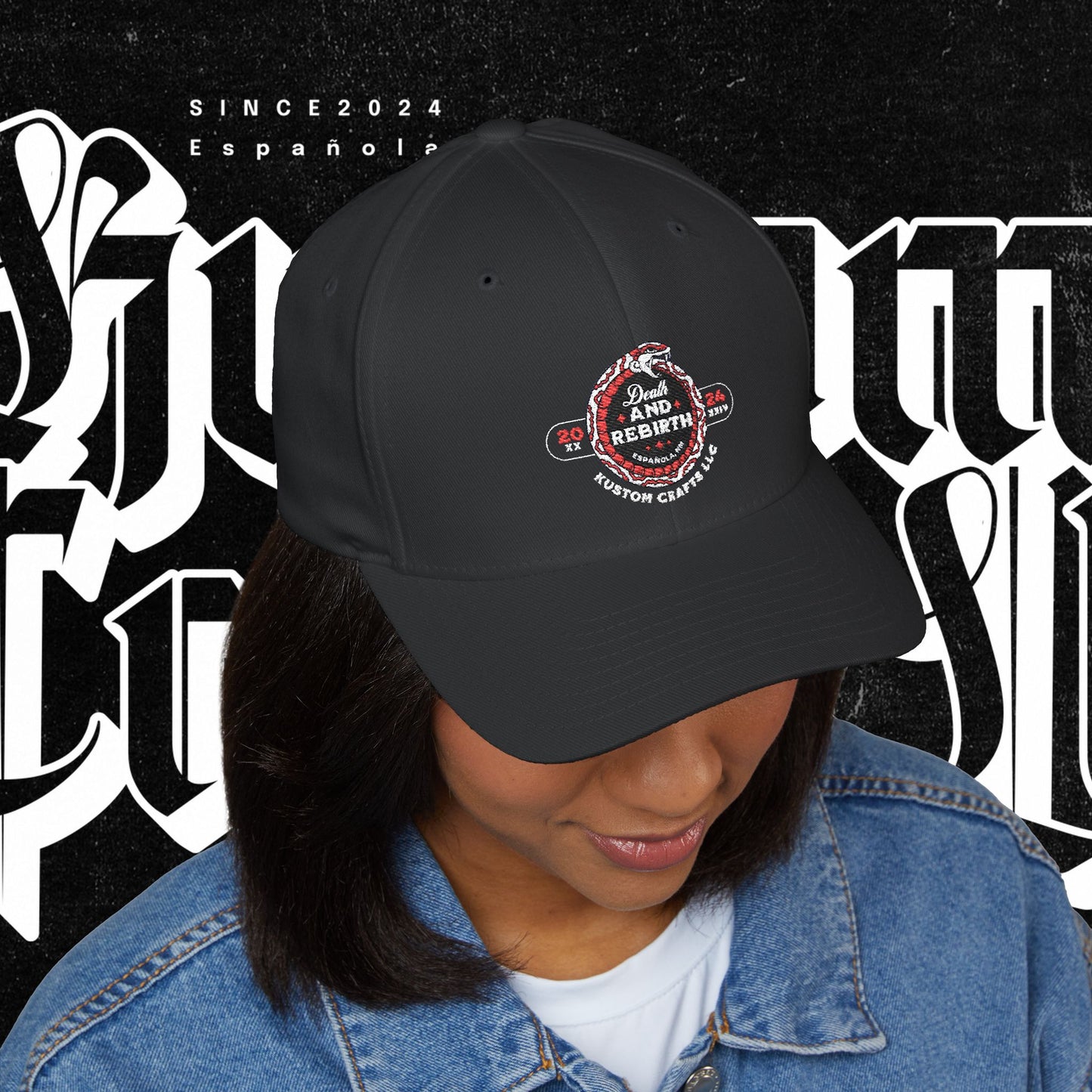 Embroidered Death and Rebirth Cap