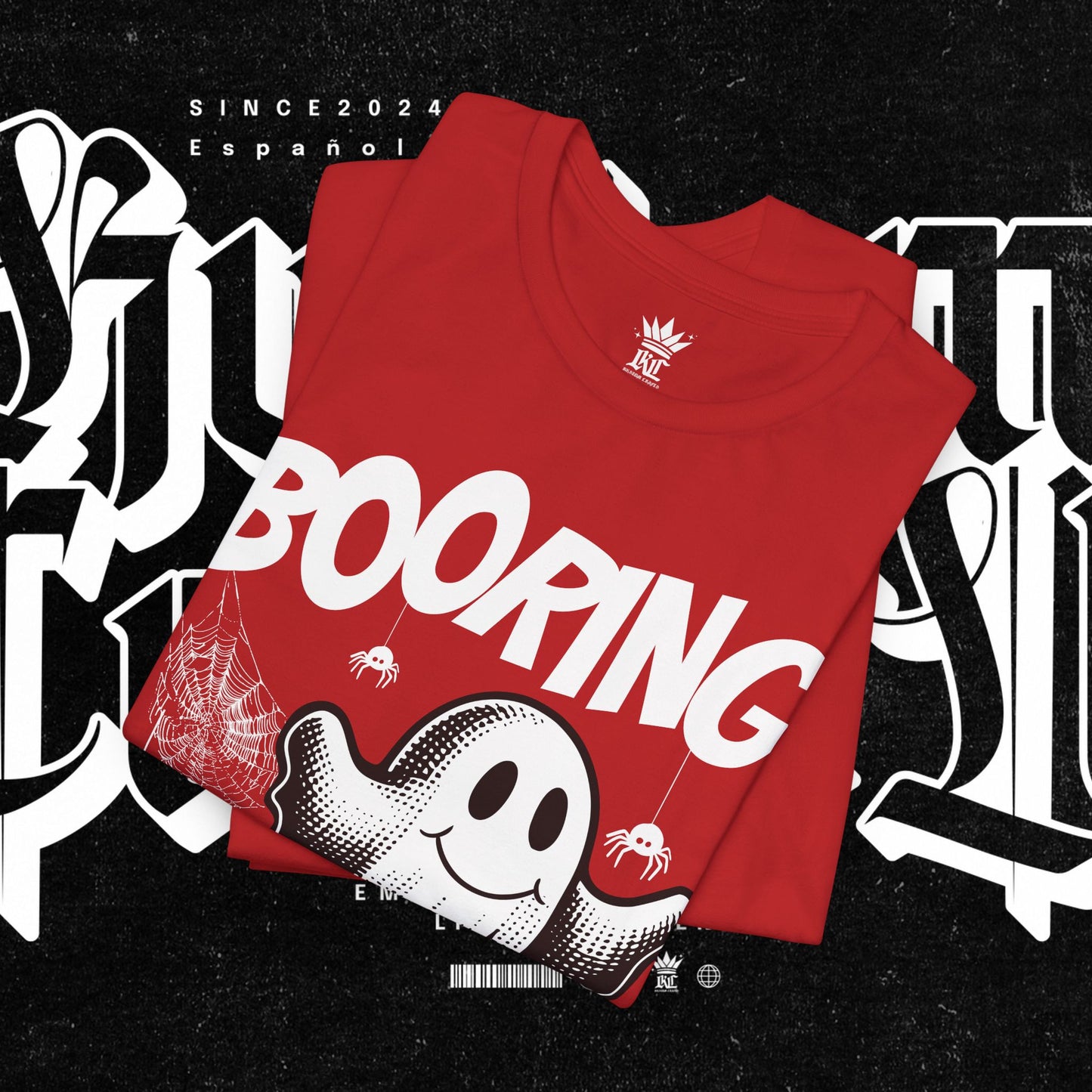 Ghostly Boo-Ring Fun Tee - Spooky Vibes, Perfect for Halloween, Casual Wear, Gift for Ghost Lovers, Graphic Tee, Trendy Outfit