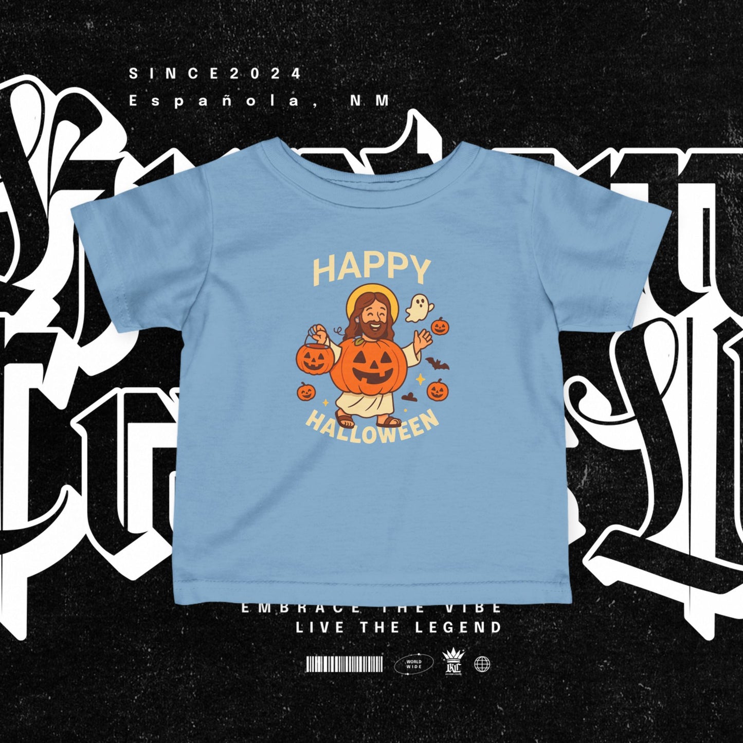 Happy Halloween from Jesus, Religious Baby Shirt, Halloween Costume, Christian Baby Clothing, Trick or Treat Outfit
