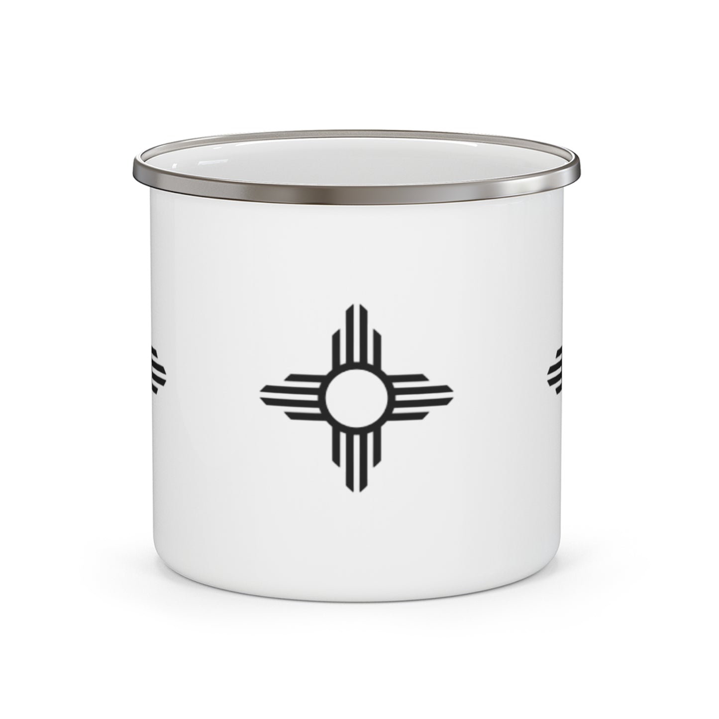 Enamel Camping Mug with Southwestern Design | Perfect for Outdoors, Hiking, Gifts, Camping, Travel
