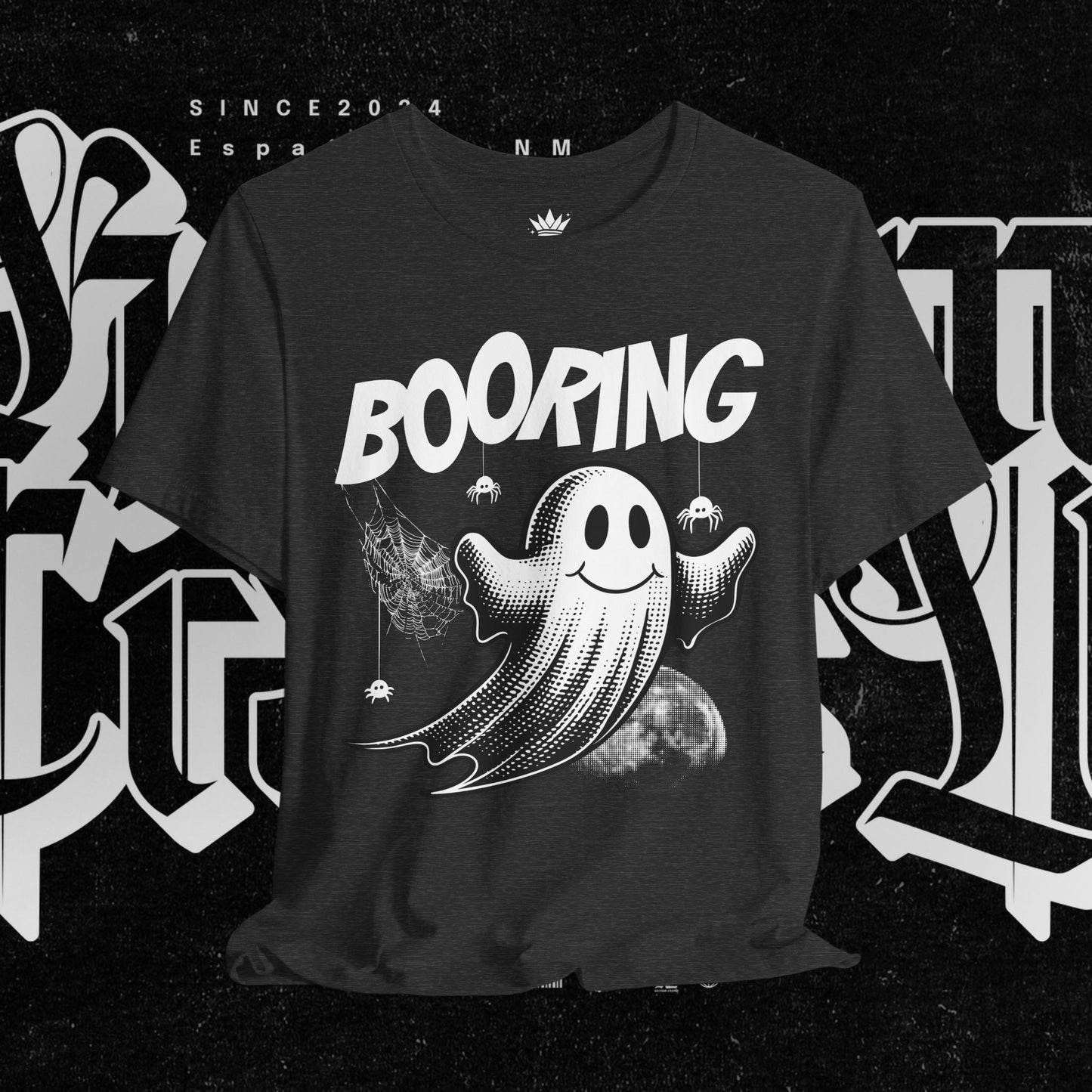 Ghostly Boo-Ring Fun Tee - Spooky Vibes, Perfect for Halloween, Casual Wear, Gift for Ghost Lovers, Graphic Tee, Trendy Outfit