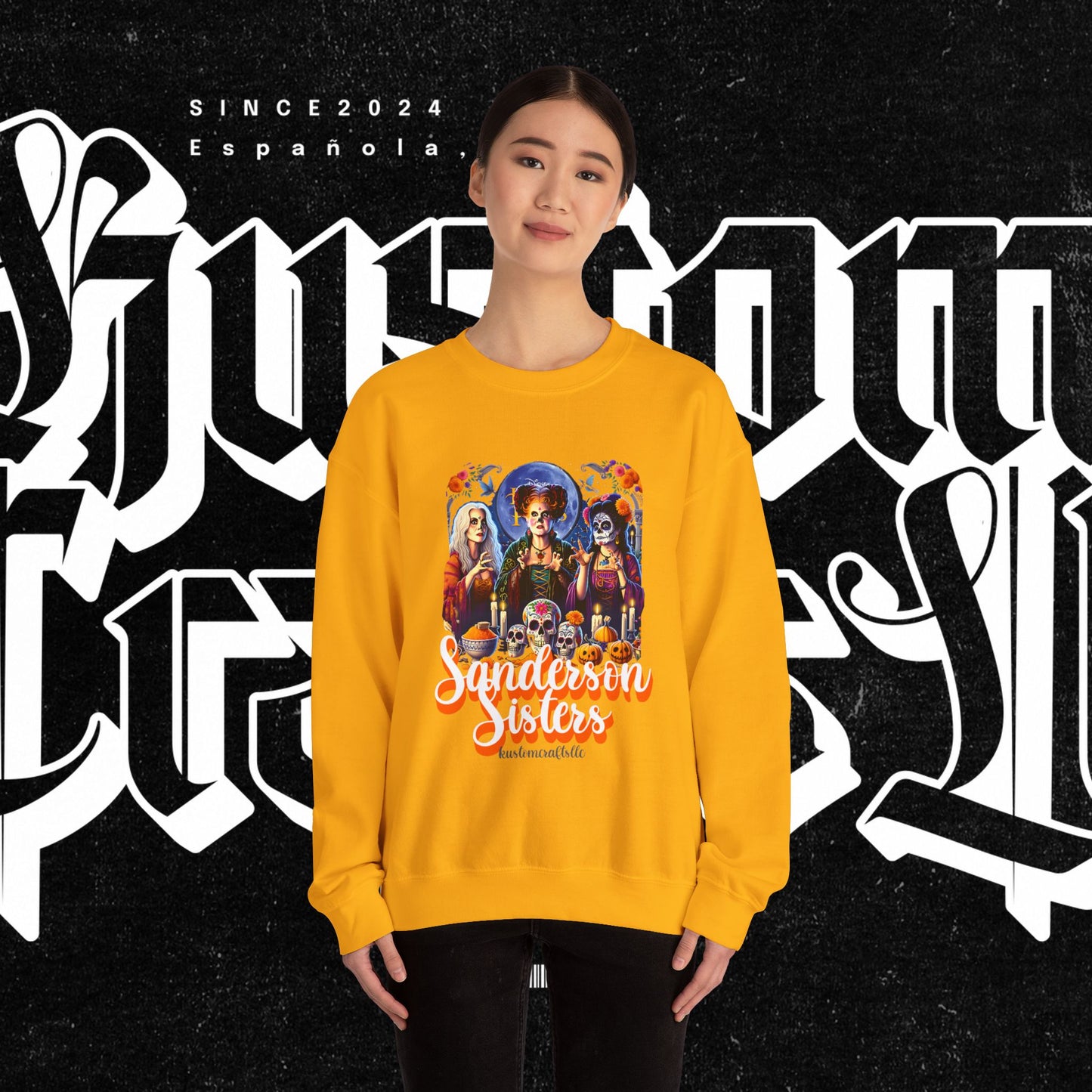 Sanderson Sisters Crewneck Sweatshirt, Halloween Sweatshirt, Casual Fall Fashion, Unisex Sweater, Art Print Sweatshirt