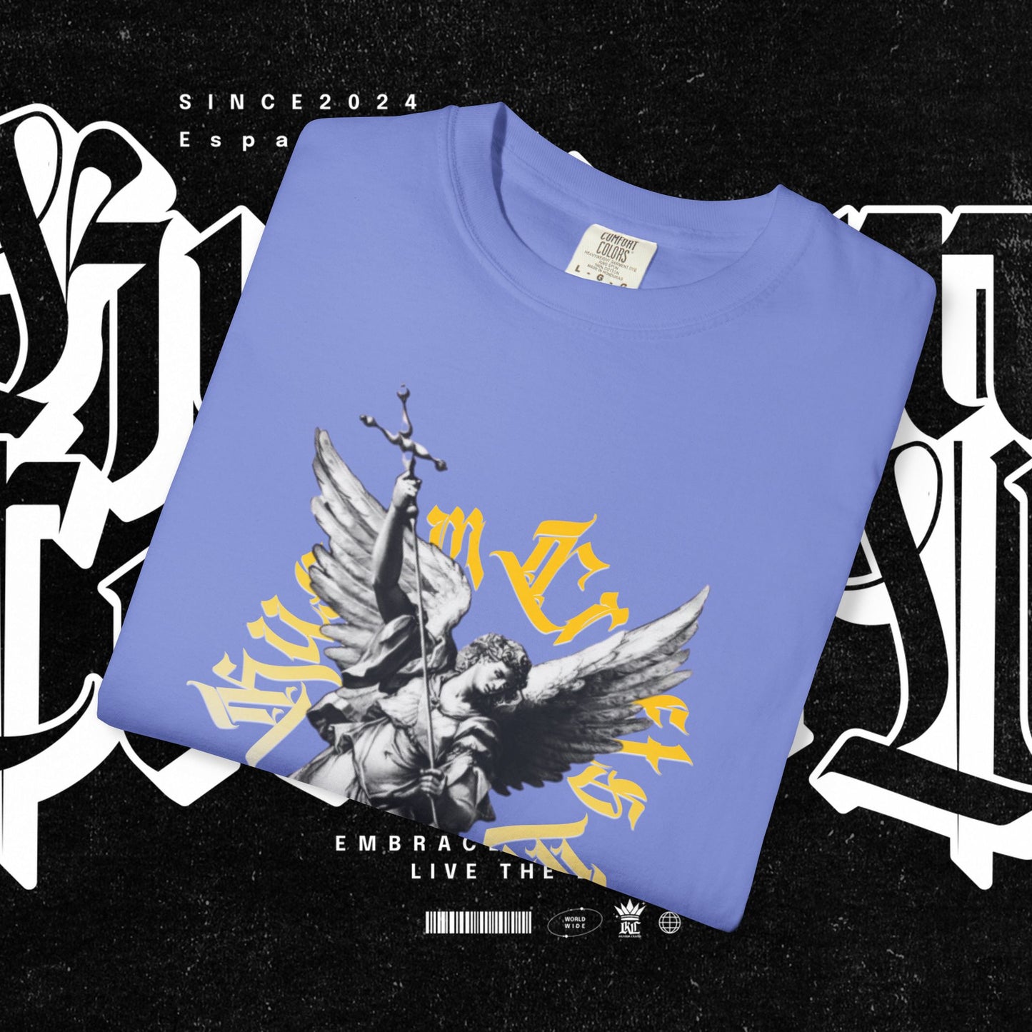 Saint Micheal Vintage-Inspired Graphic T-Shirt featuring Angel Design, Perfect for Casual Wear, Gift for Art Lovers, Streetwear Essential, Unisex Tee
