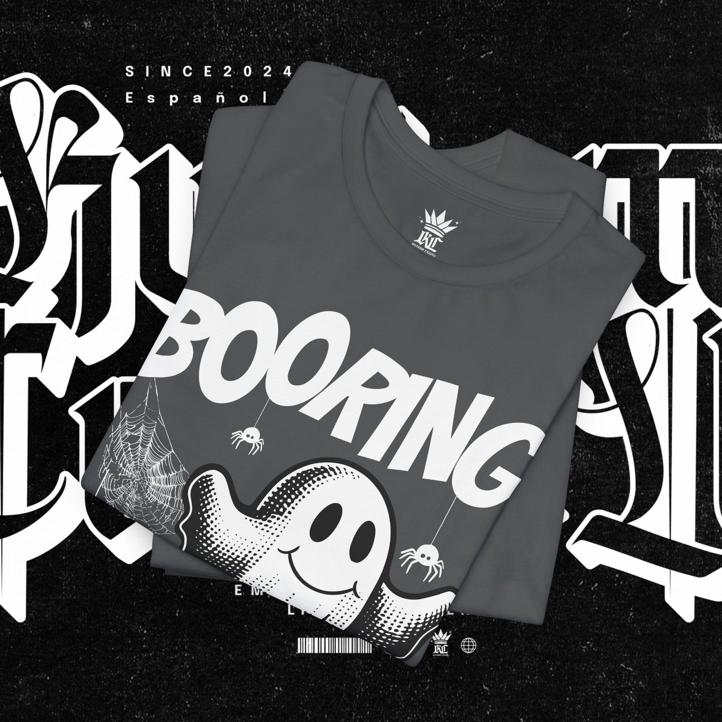 Ghostly Boo-Ring Fun Tee - Spooky Vibes, Perfect for Halloween, Casual Wear, Gift for Ghost Lovers, Graphic Tee, Trendy Outfit