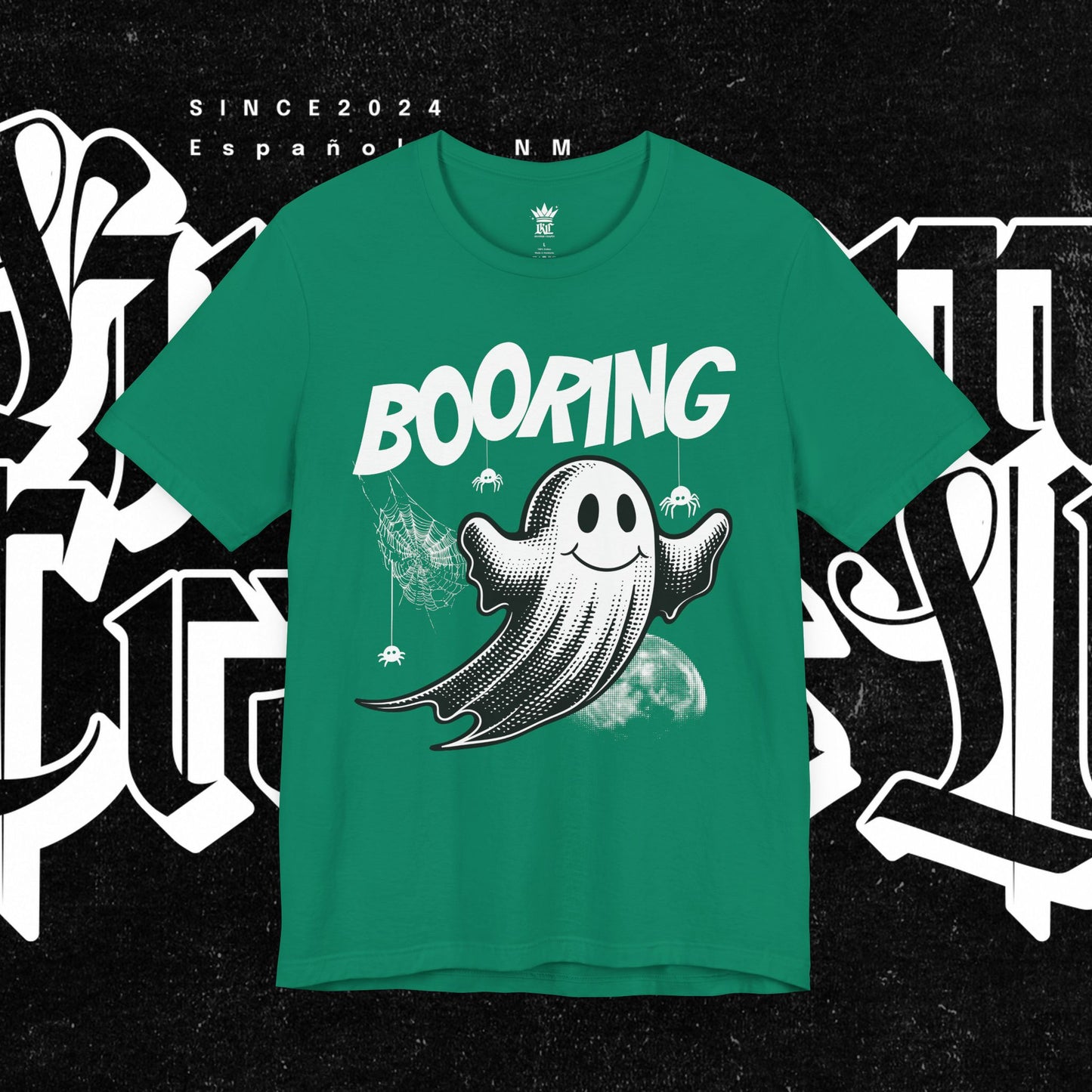 Ghostly Boo-Ring Fun Tee - Spooky Vibes, Perfect for Halloween, Casual Wear, Gift for Ghost Lovers, Graphic Tee, Trendy Outfit