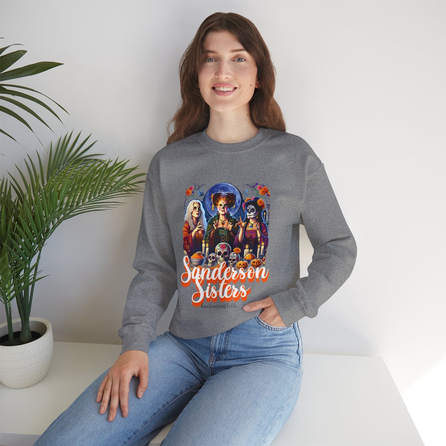 Sanderson Sisters Crewneck Sweatshirt, Halloween Sweatshirt, Casual Fall Fashion, Unisex Sweater, Art Print Sweatshirt