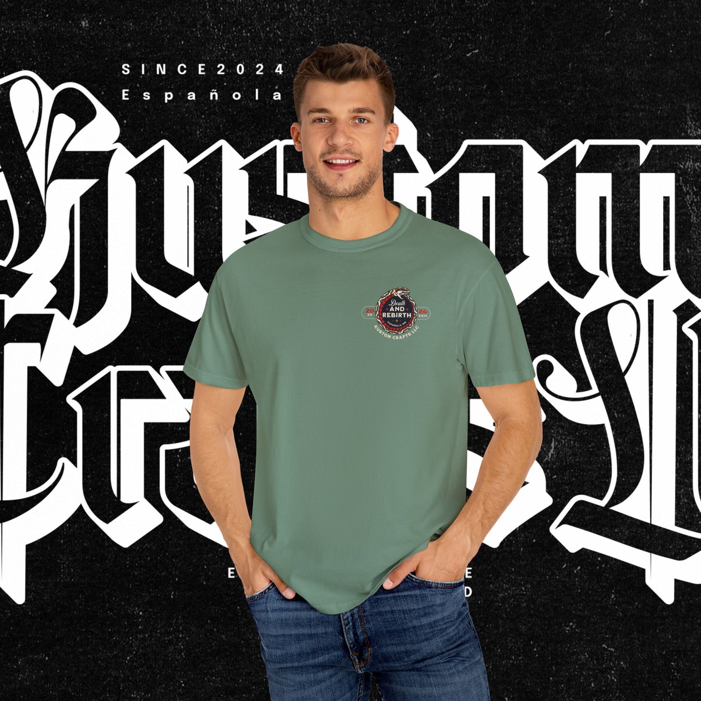 Death and Rebirth Red Snake Graphic Tee, Death Rebirth Unisex T-shirt, Streetwear Alternative Fashion, Serpent Design Shirt, Edgy Clothing