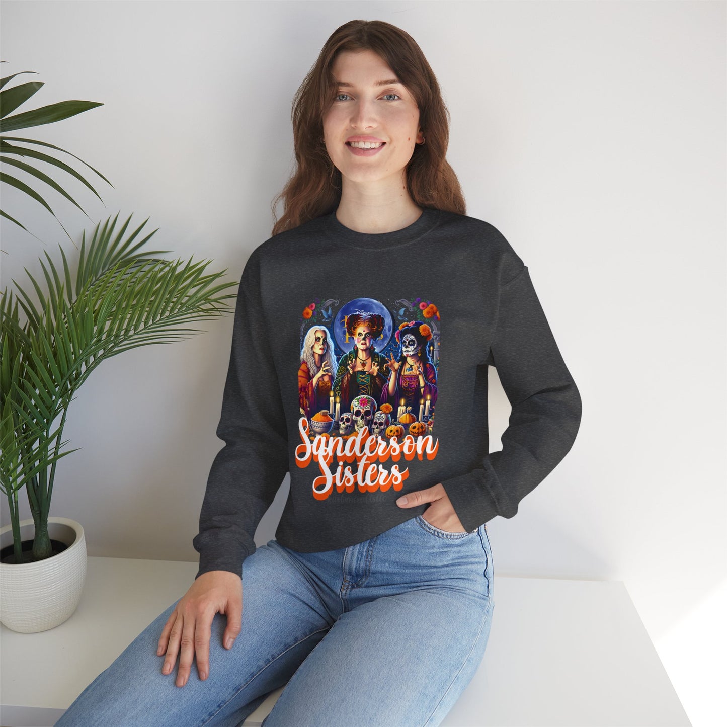 Sanderson Sisters Crewneck Sweatshirt, Halloween Sweatshirt, Casual Fall Fashion, Unisex Sweater, Art Print Sweatshirt