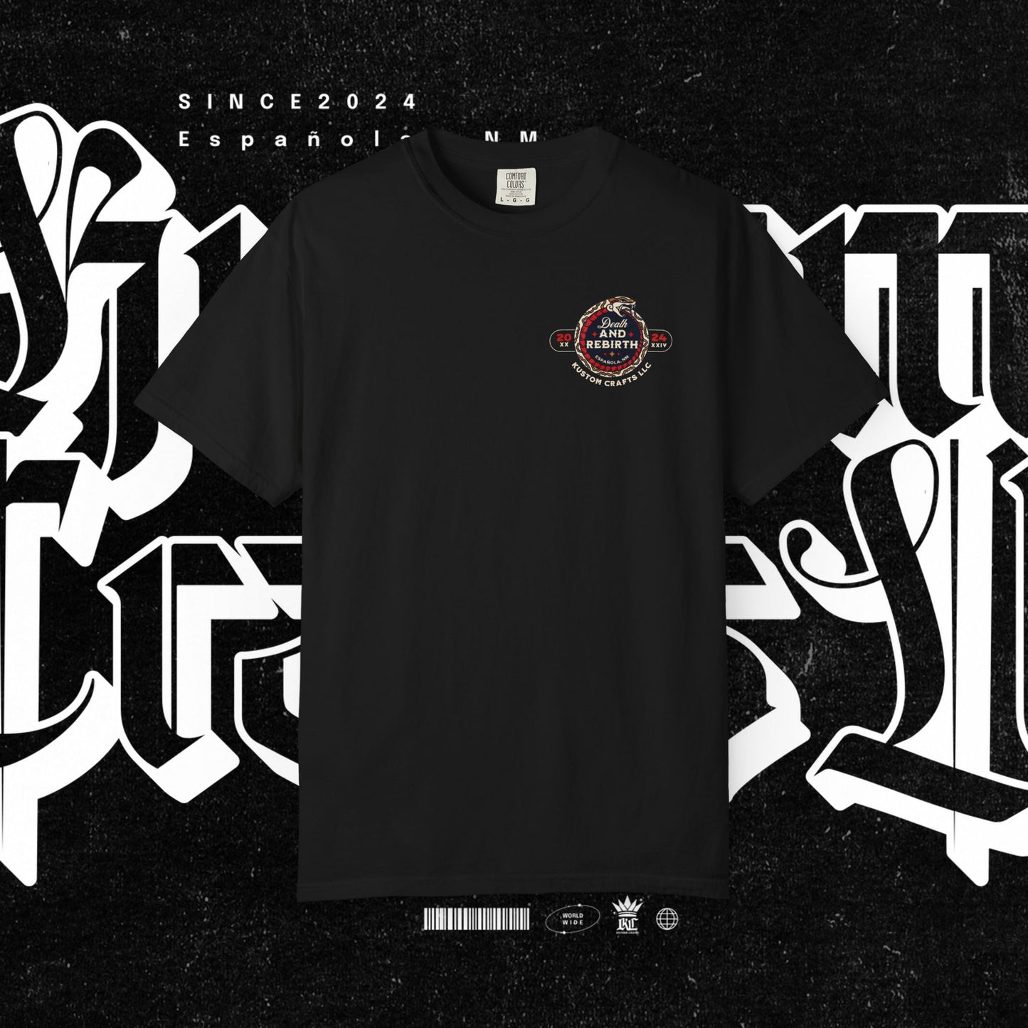 Death and Rebirth Red Snake Graphic Tee, Death Rebirth Unisex T-shirt, Streetwear Alternative Fashion, Serpent Design Shirt, Edgy Clothing