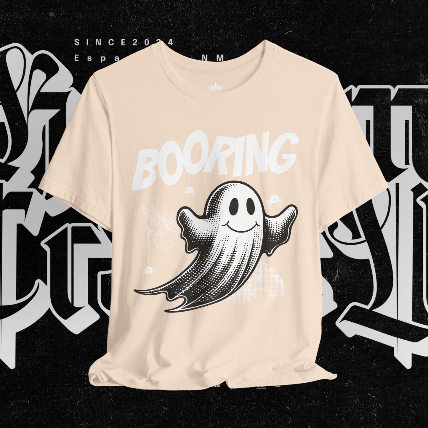 Ghostly Boo-Ring Fun Tee - Spooky Vibes, Perfect for Halloween, Casual Wear, Gift for Ghost Lovers, Graphic Tee, Trendy Outfit