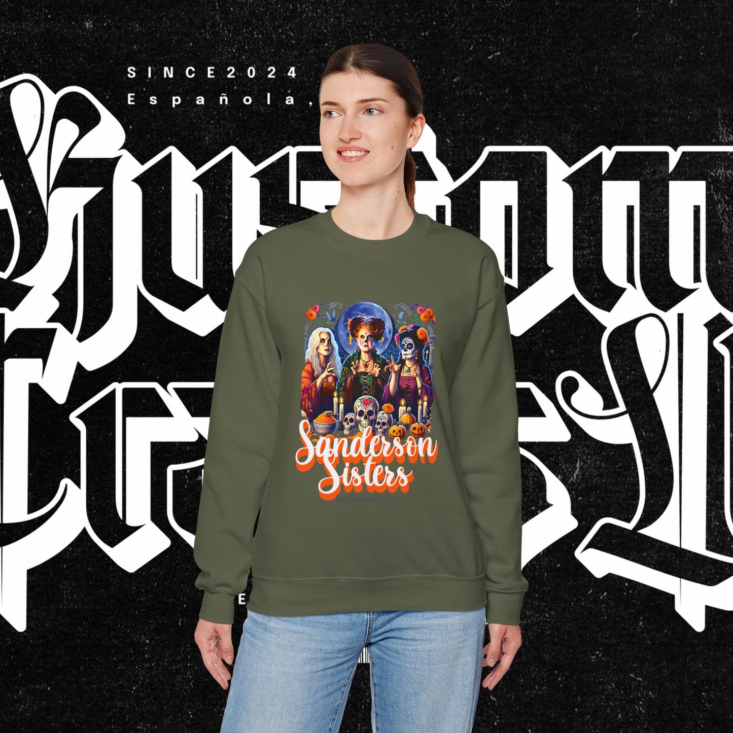 Sanderson Sisters Crewneck Sweatshirt, Halloween Sweatshirt, Casual Fall Fashion, Unisex Sweater, Art Print Sweatshirt