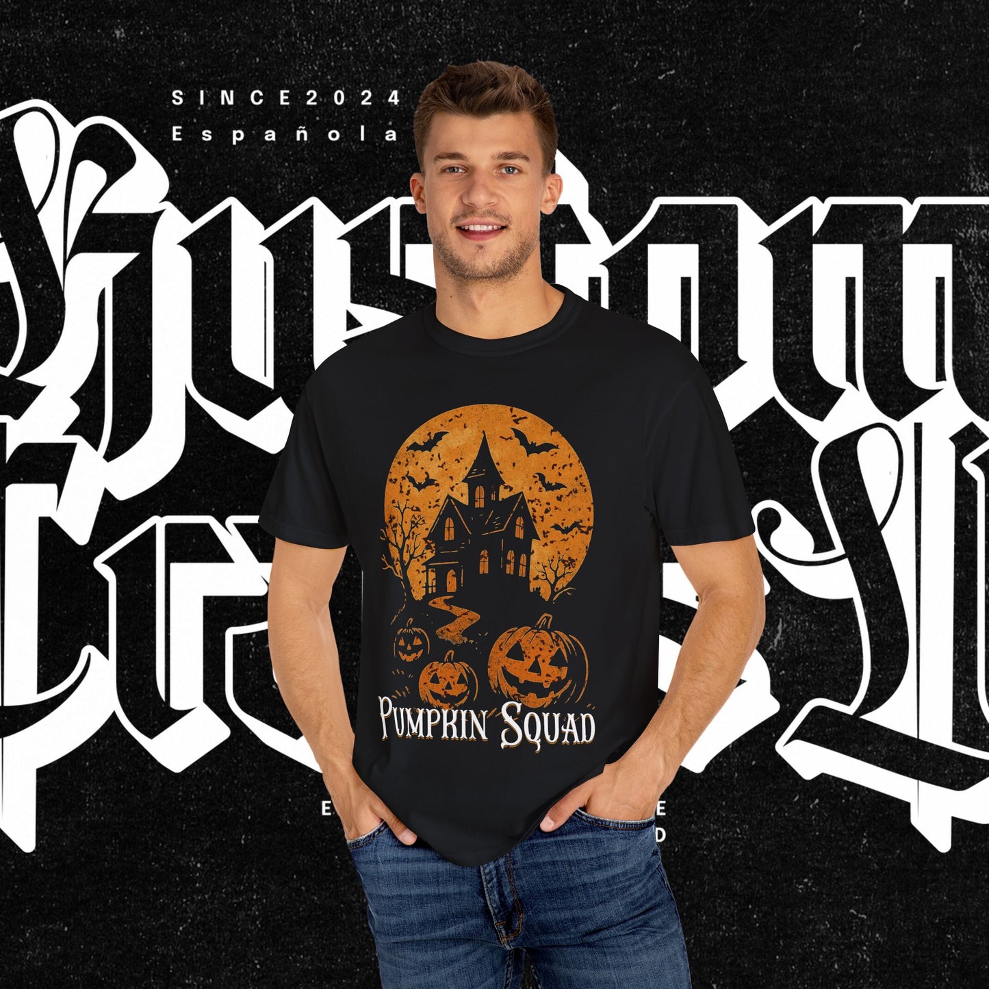 Pumpkin Squad Halloween Unisex T-shirt | Spooky Season Apparel, Fall Festivities Shirt, Ghostly Gatherings Tee, Pumpkin Lovers Gift