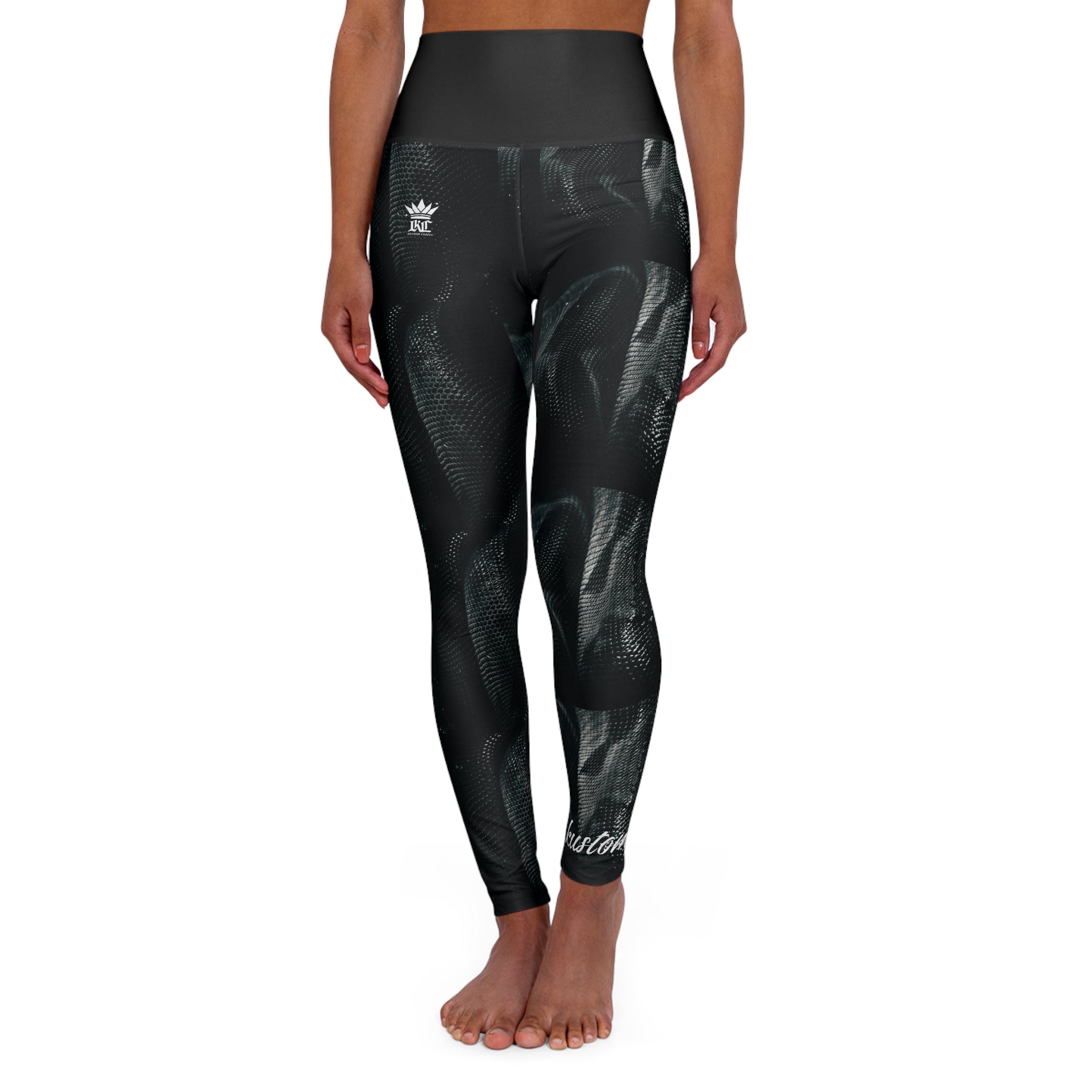 Snake Skin High-Waisted Yoga Leggings