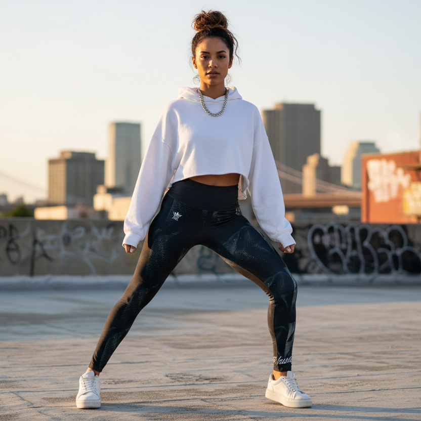 Snake Skin High-Waisted Yoga Leggings