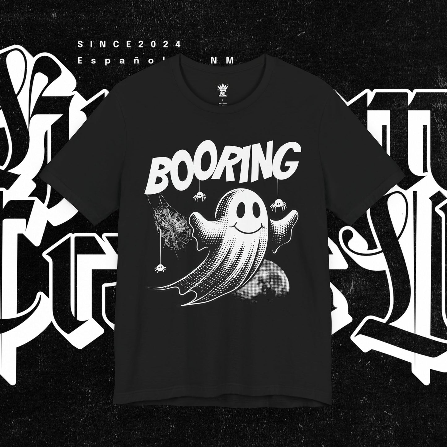 Ghostly Boo-Ring Fun Tee - Spooky Vibes, Perfect for Halloween, Casual Wear, Gift for Ghost Lovers, Graphic Tee, Trendy Outfit