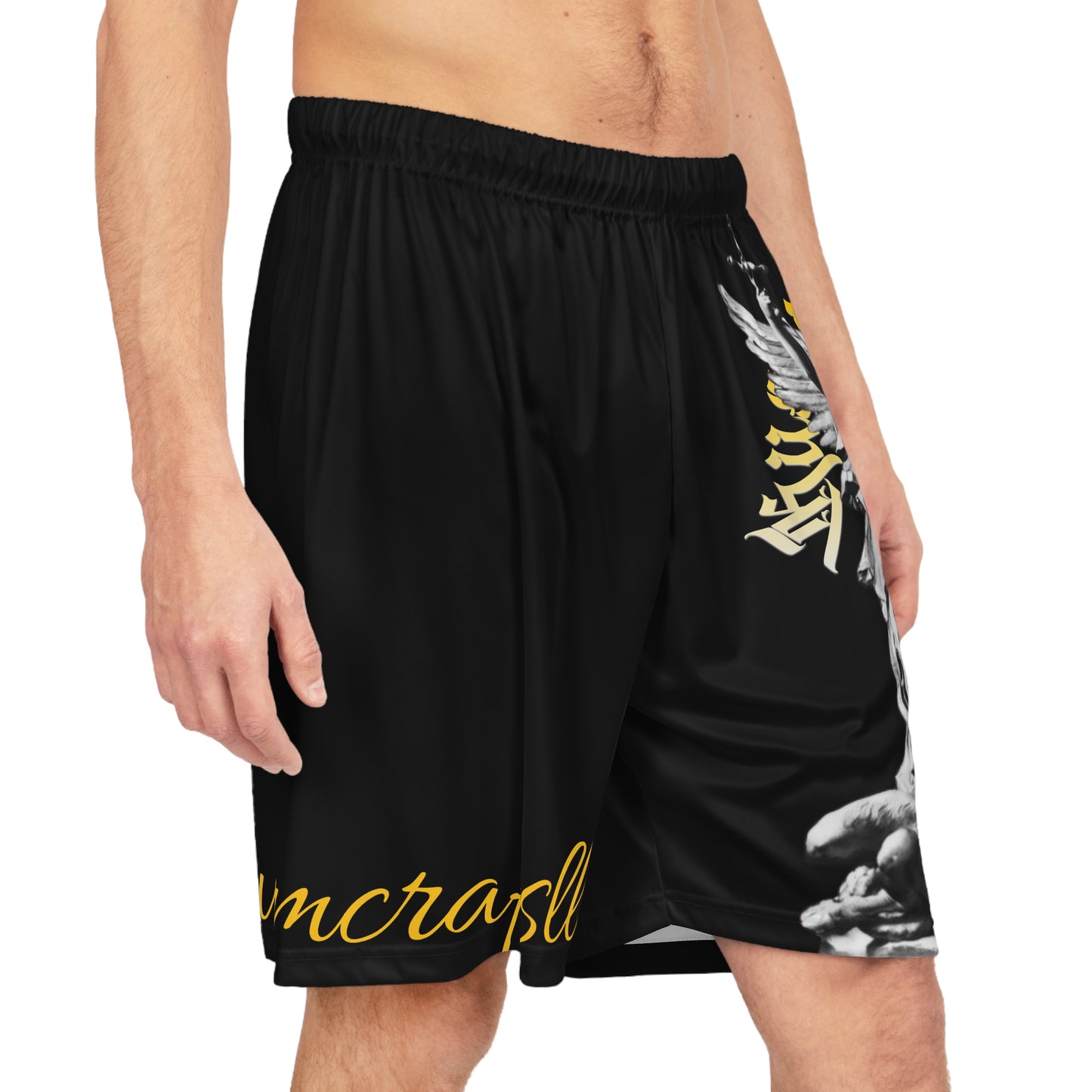 Saint Michael, Athletic Wear, Summer Sports Shorts, Gift for Basketball Lovers, Trendy Fitness Apparel