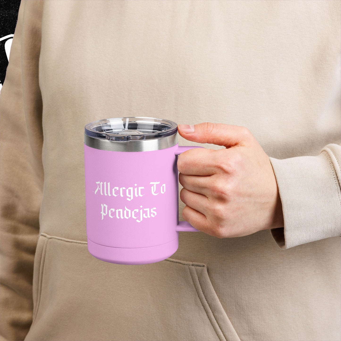 Allergic To Pendejas Coffee Mug Tumbler, 15oz - Stylish Drinkware for Coffee Lovers, Funny Gift for Friends, Unique Travel Mug, [...]