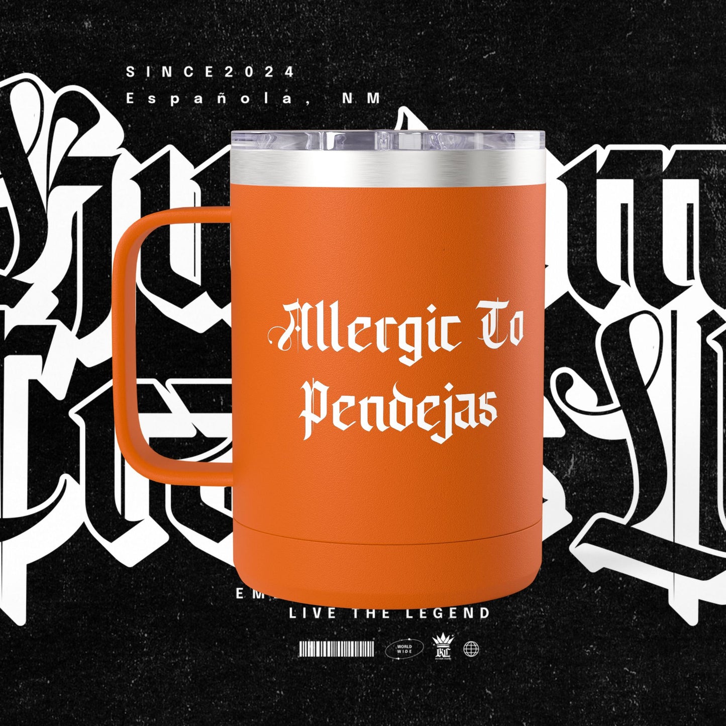 Allergic To Pendejas Coffee Mug Tumbler, 15oz - Stylish Drinkware for Coffee Lovers, Funny Gift for Friends, Unique Travel Mug, [...]