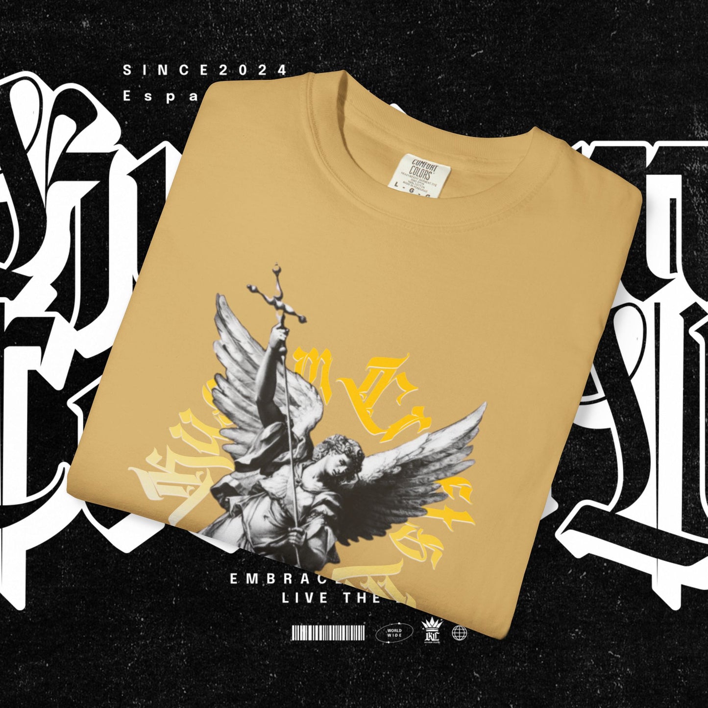 Saint Micheal Vintage-Inspired Graphic T-Shirt featuring Angel Design, Perfect for Casual Wear, Gift for Art Lovers, Streetwear Essential, Unisex Tee