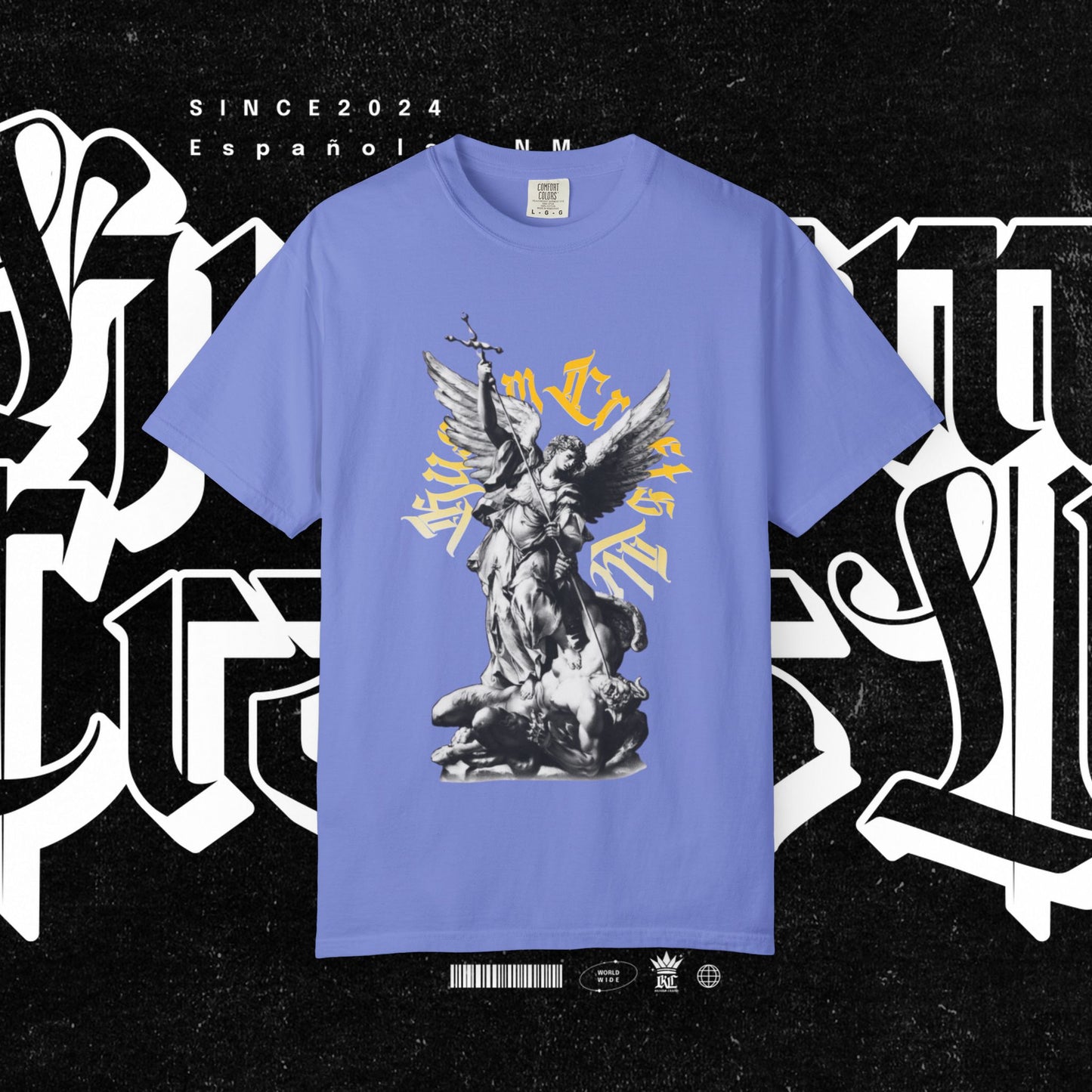 Saint Micheal Vintage-Inspired Graphic T-Shirt featuring Angel Design, Perfect for Casual Wear, Gift for Art Lovers, Streetwear Essential, Unisex Tee