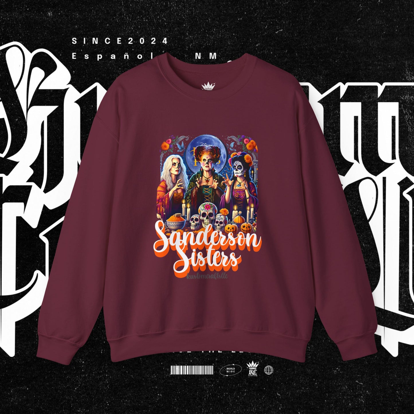 Sanderson Sisters Crewneck Sweatshirt, Halloween Sweatshirt, Casual Fall Fashion, Unisex Sweater, Art Print Sweatshirt