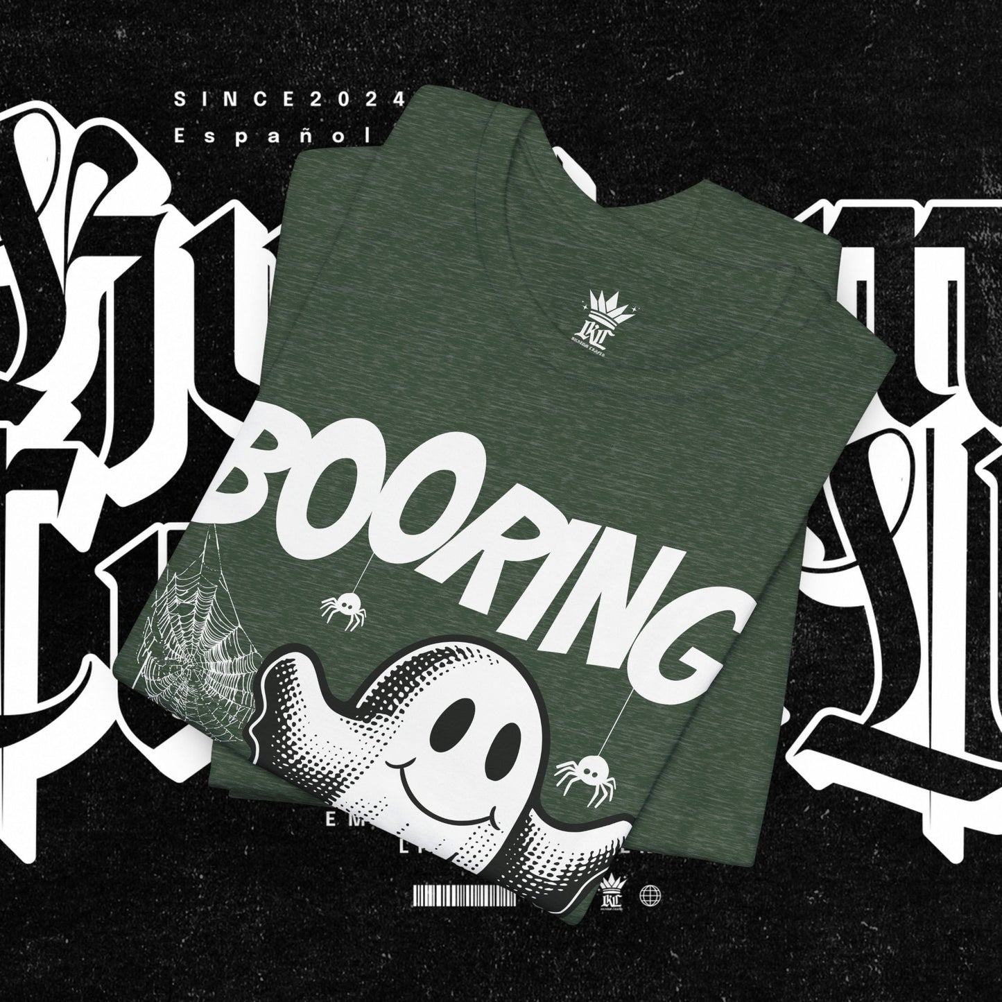 Ghostly Boo-Ring Fun Tee - Spooky Vibes, Perfect for Halloween, Casual Wear, Gift for Ghost Lovers, Graphic Tee, Trendy Outfit