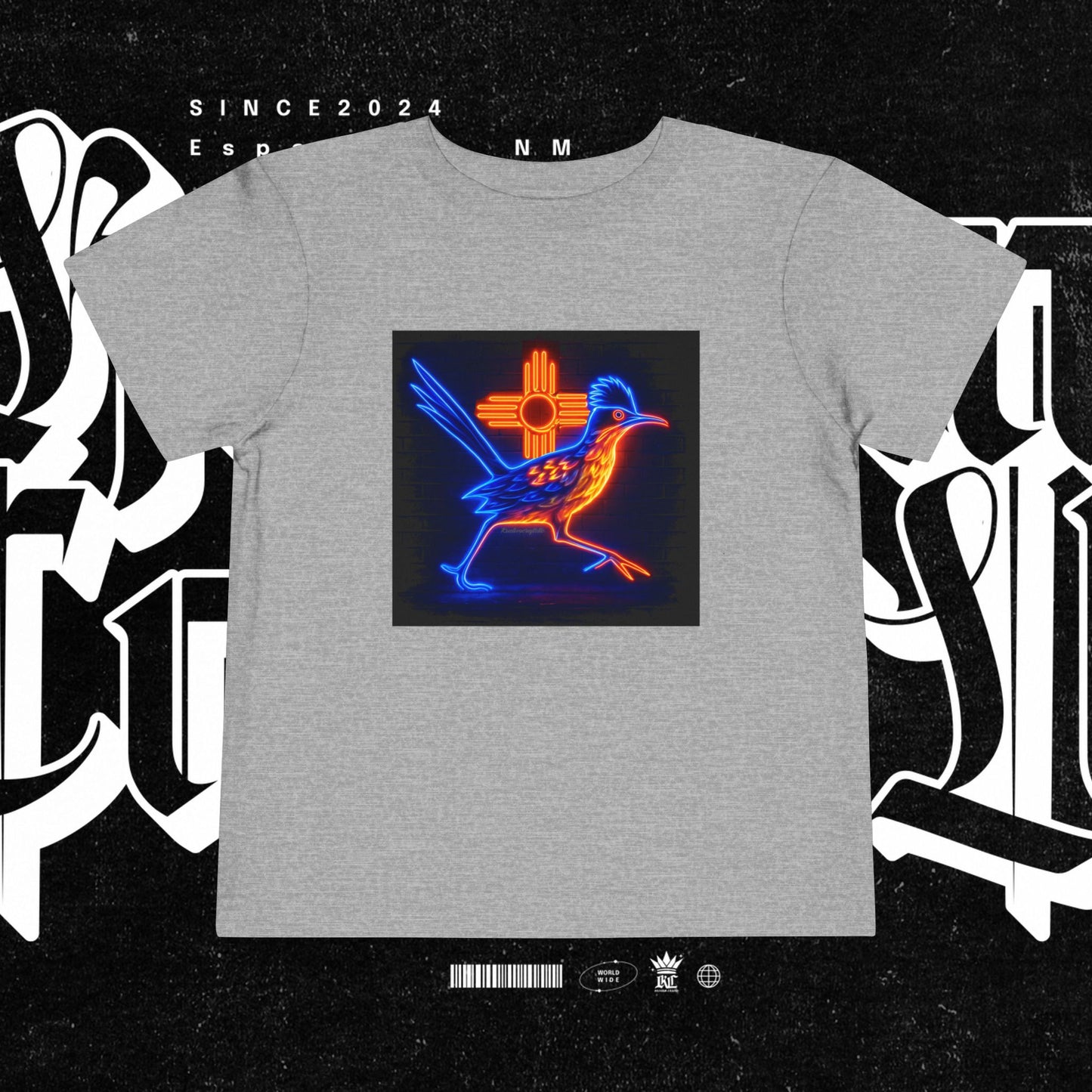 Neon Roadrunner New Mexico Design - Toddler Tee