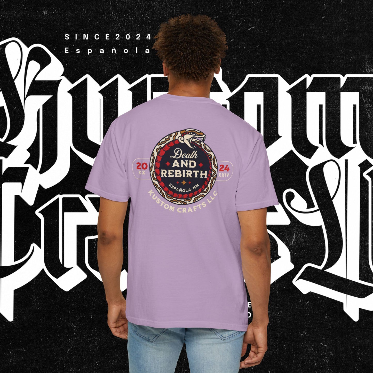 Death and Rebirth Red Snake Graphic Tee, Death Rebirth Unisex T-shirt, Streetwear Alternative Fashion, Serpent Design Shirt, Edgy Clothing