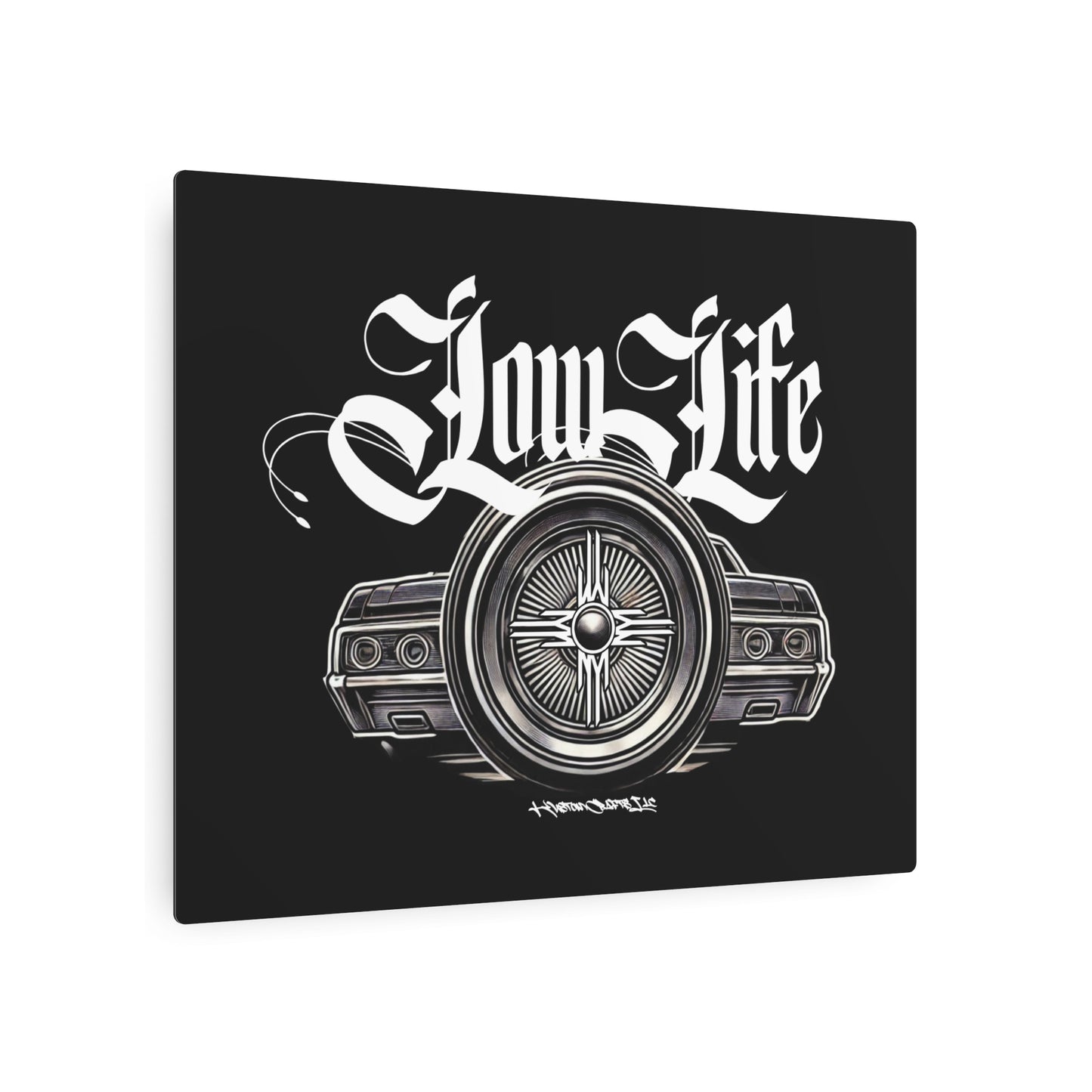 Lowrider Low Life Metal Art Sign, Car Lovers Decor, Automotive Wall Artwork, Garage Man Cave Sign, Unique Gift for Him