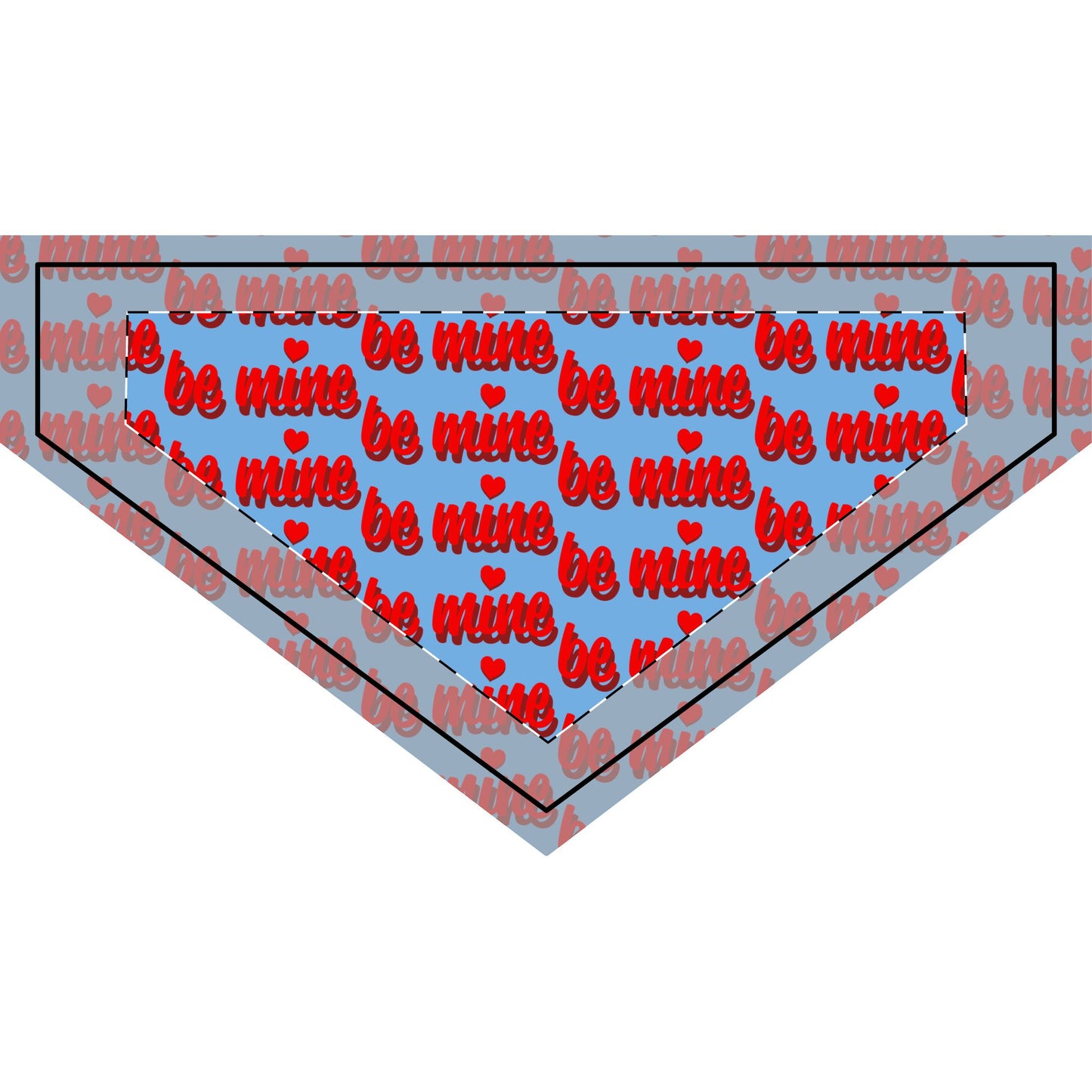 Be Mine Clip-on Pet Bandana, Cute Dog Accessories, Pet Gifts for Valentine's Day, Adjustable Pet Wear, Holiday Pet Fashion