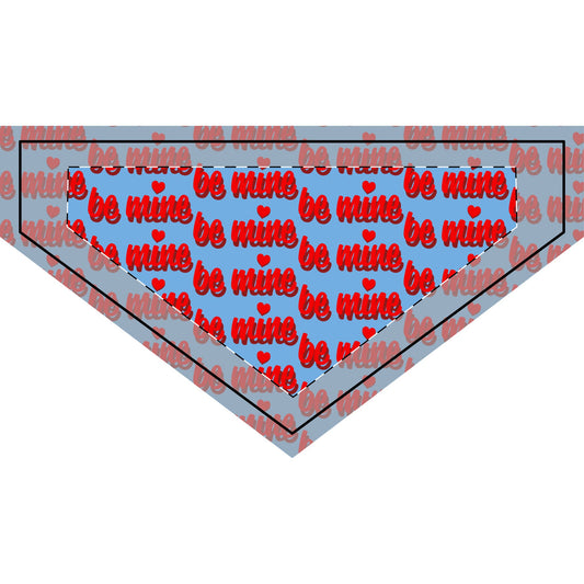 Be Mine Clip-on Pet Bandana, Cute Dog Accessories, Pet Gifts for Valentine's Day, Adjustable Pet Wear, Holiday Pet Fashion