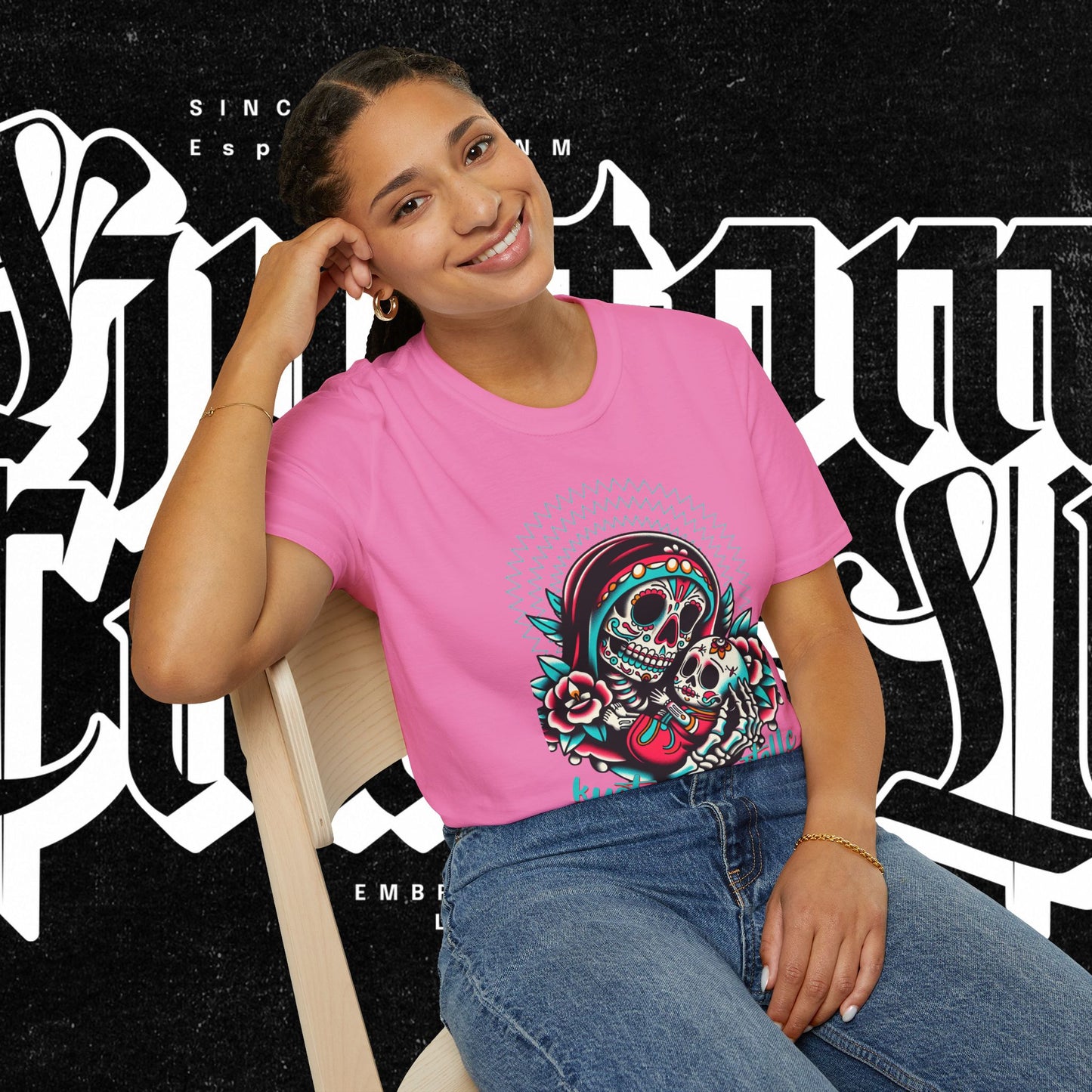 La Madre Day of the Dead Skull T-Shirt, Graphic Tee, Unisex Shirt, Halloween Costume, Gift for Her, Trendy Graphic Apparel