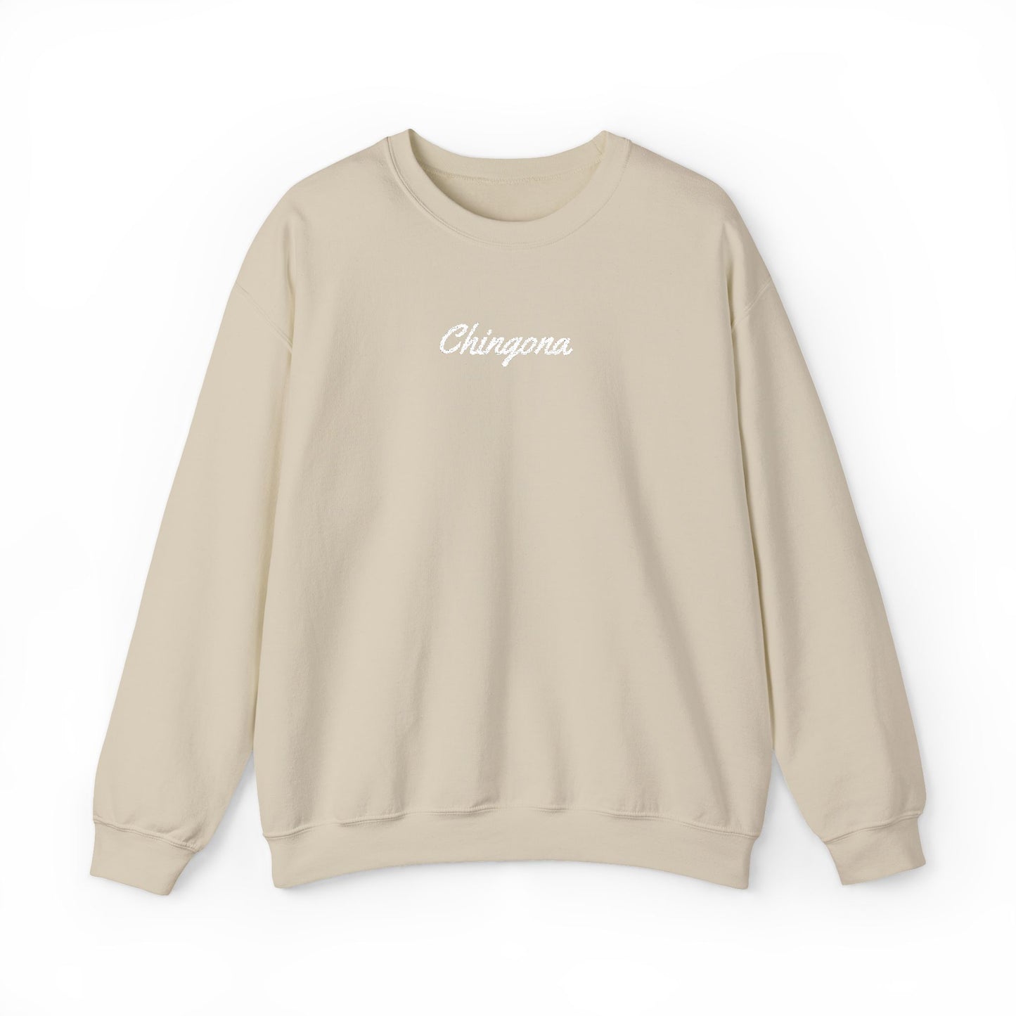 Chingona Embroidery  Heavy Blend Crewneck Sweatshirt