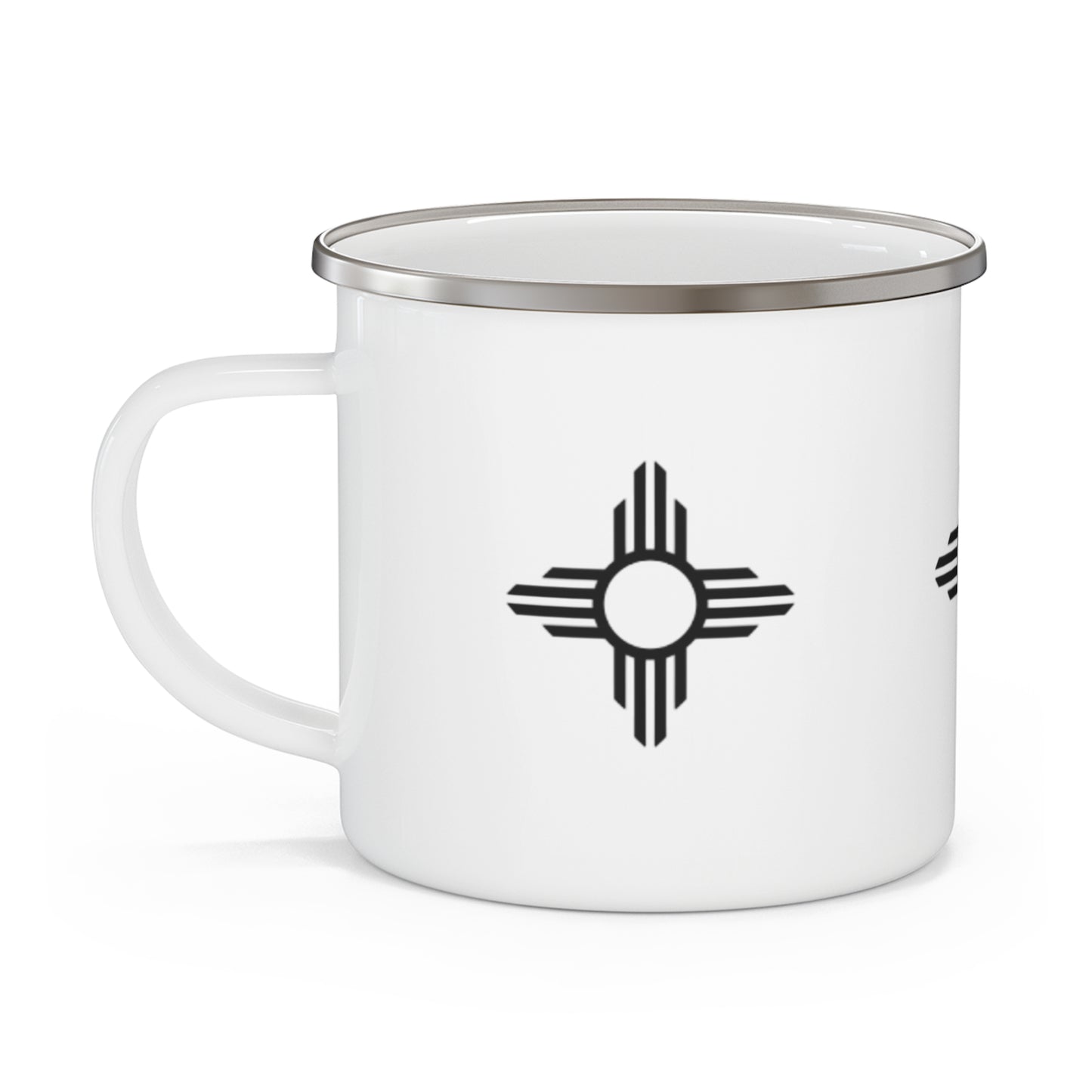 Enamel Camping Mug with Southwestern Design | Perfect for Outdoors, Hiking, Gifts, Camping, Travel