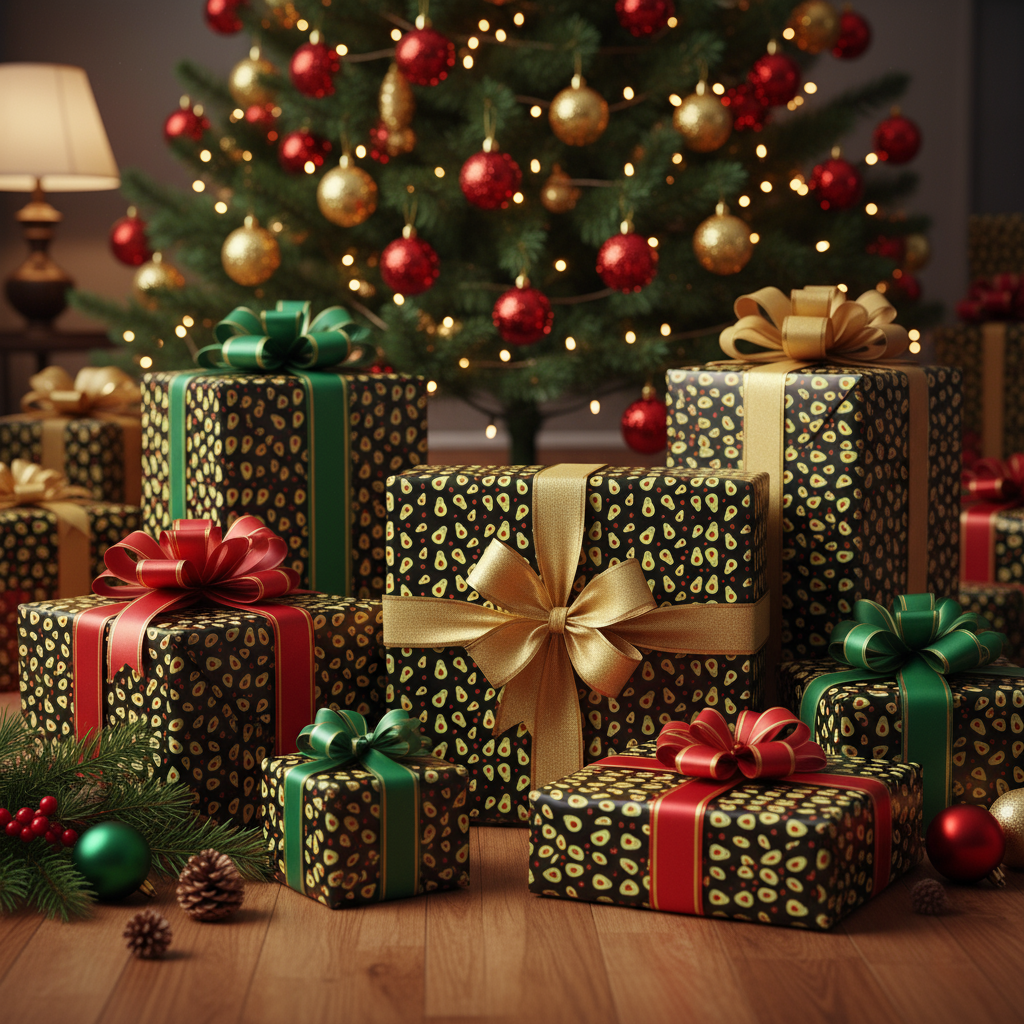 Avocado Print Wrapping Paper