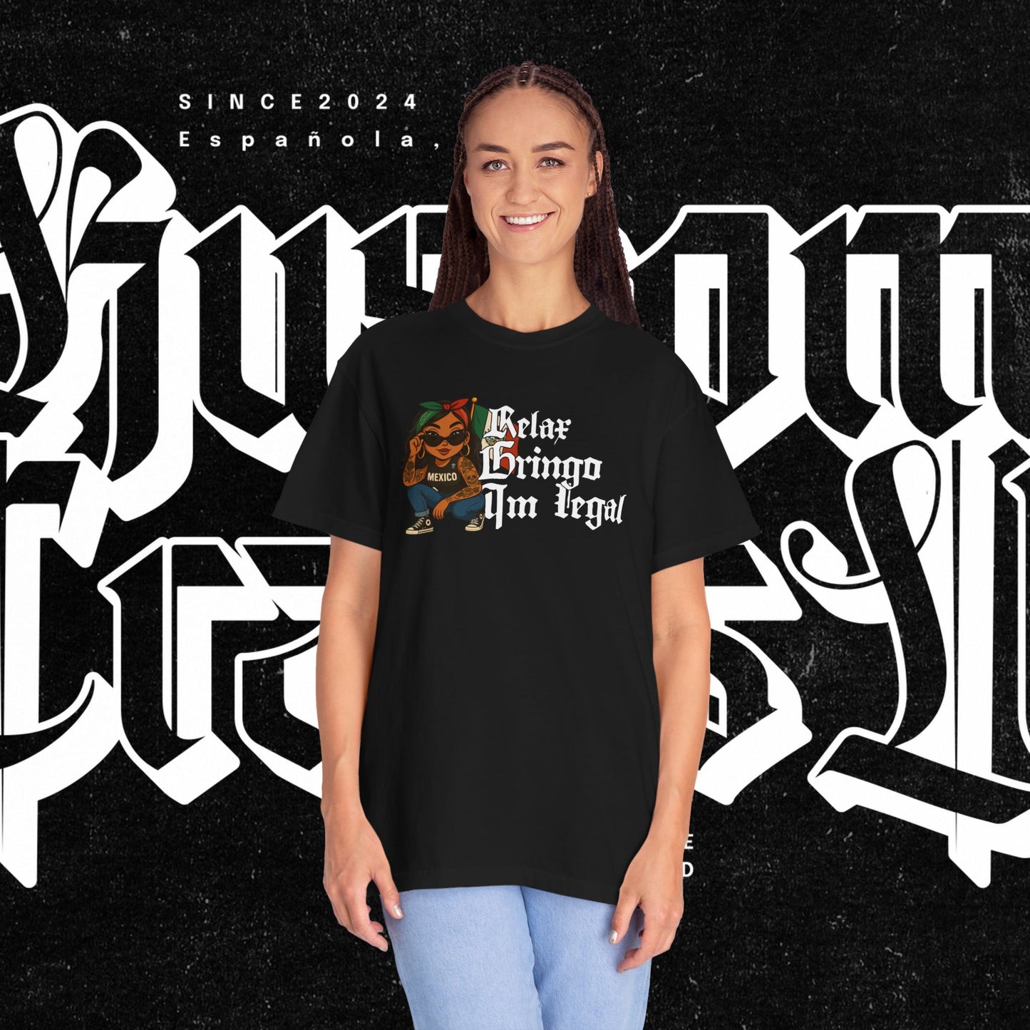 Relax Gringo Im Legal, Cool Casual Wear, Perfect for Festivals, Statement Tee, Gift for Friends, Summer Style