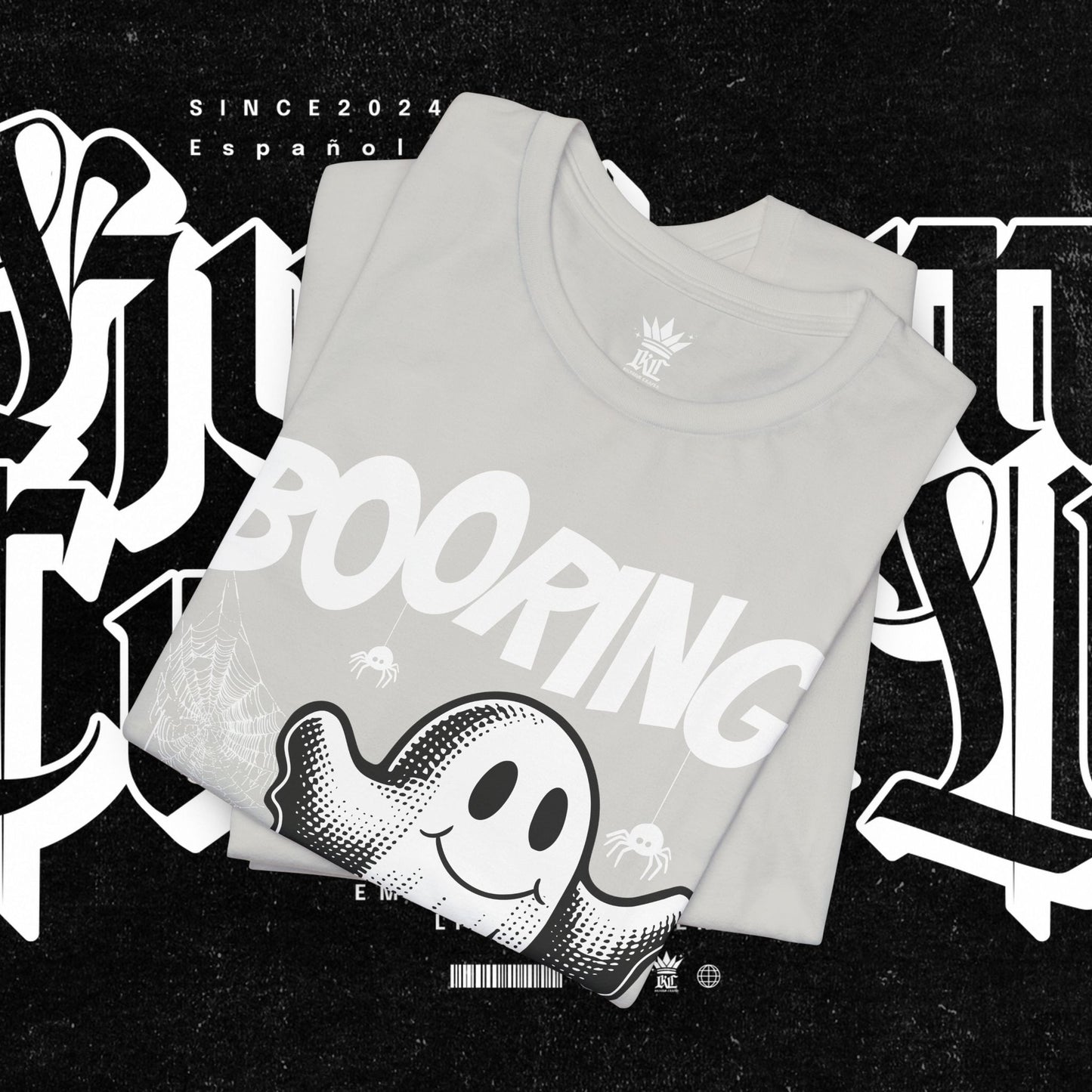 Ghostly Boo-Ring Fun Tee - Spooky Vibes, Perfect for Halloween, Casual Wear, Gift for Ghost Lovers, Graphic Tee, Trendy Outfit