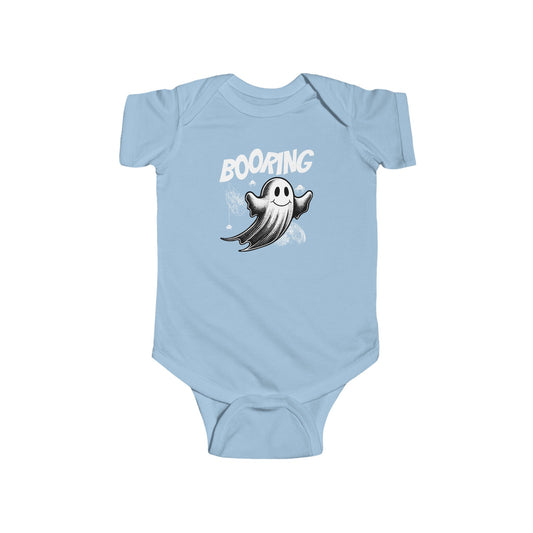 Boo-ring Halloween Baby Bodysuit, Cute Infant Costume, Ghost Graphic Onesie, Baby Shower Gift, Toddler Halloween Outfit