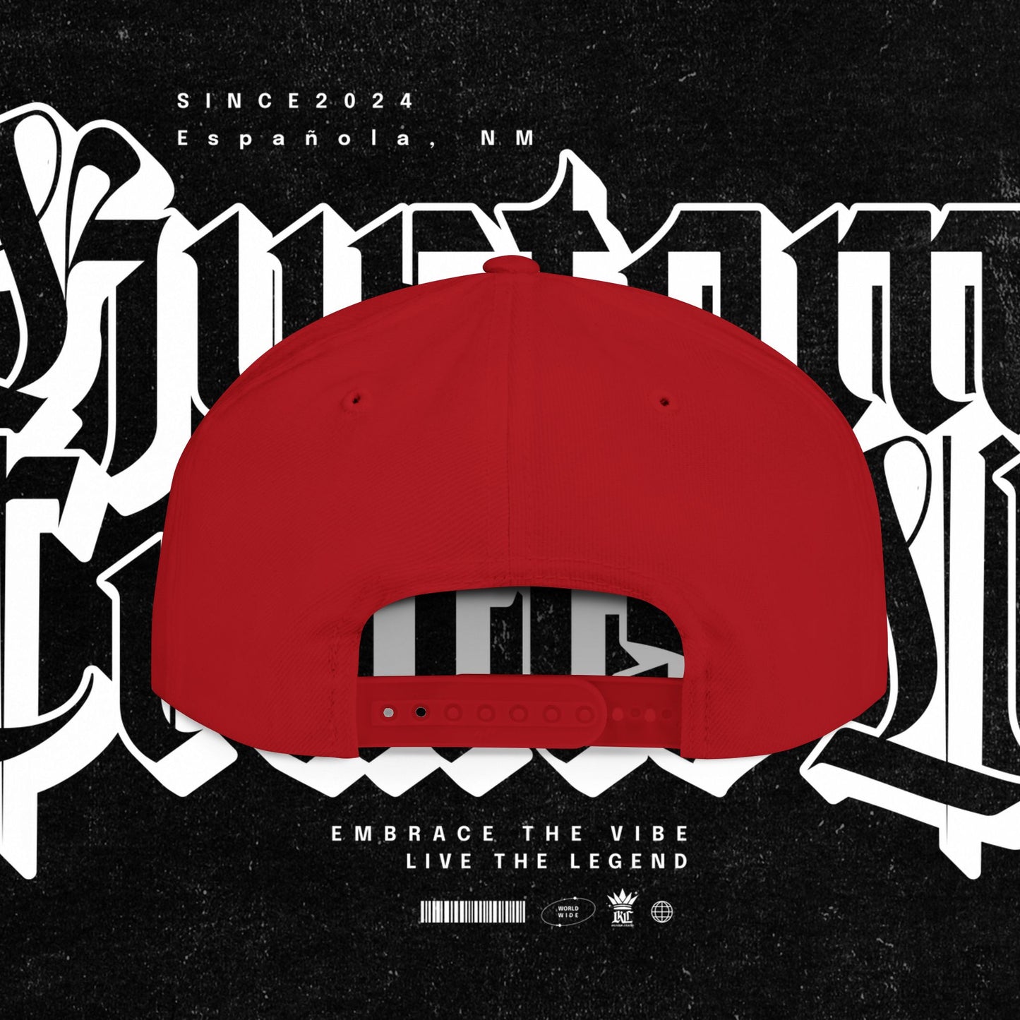 Custom Flat Bill Snapback Hat | Embrace the Vibe, Live the Legend | Perfect for Streetwear, Festivals, Casual Outings, Gifts