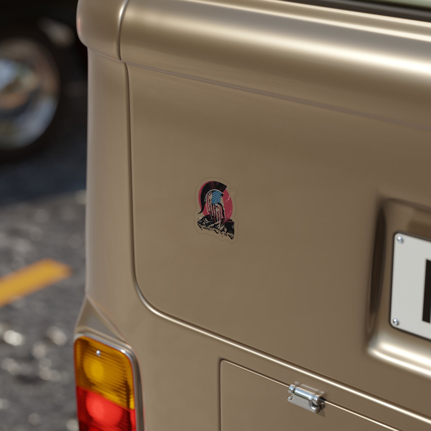 Patriotic Spartan Stickers - Outdoor Die-Cut Decals for Cars, Bumpers, Laptops, Celebrations, Gifts