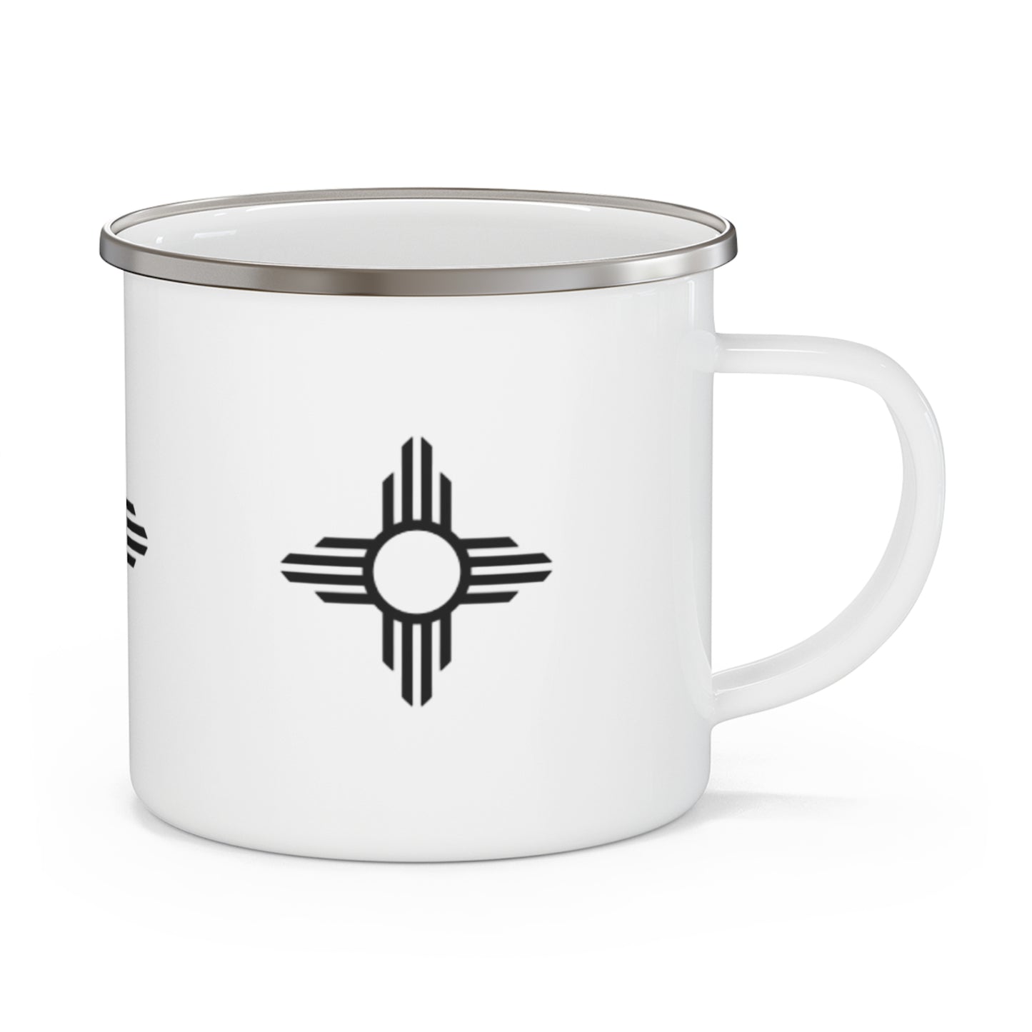 Enamel Camping Mug with Southwestern Design | Perfect for Outdoors, Hiking, Gifts, Camping, Travel